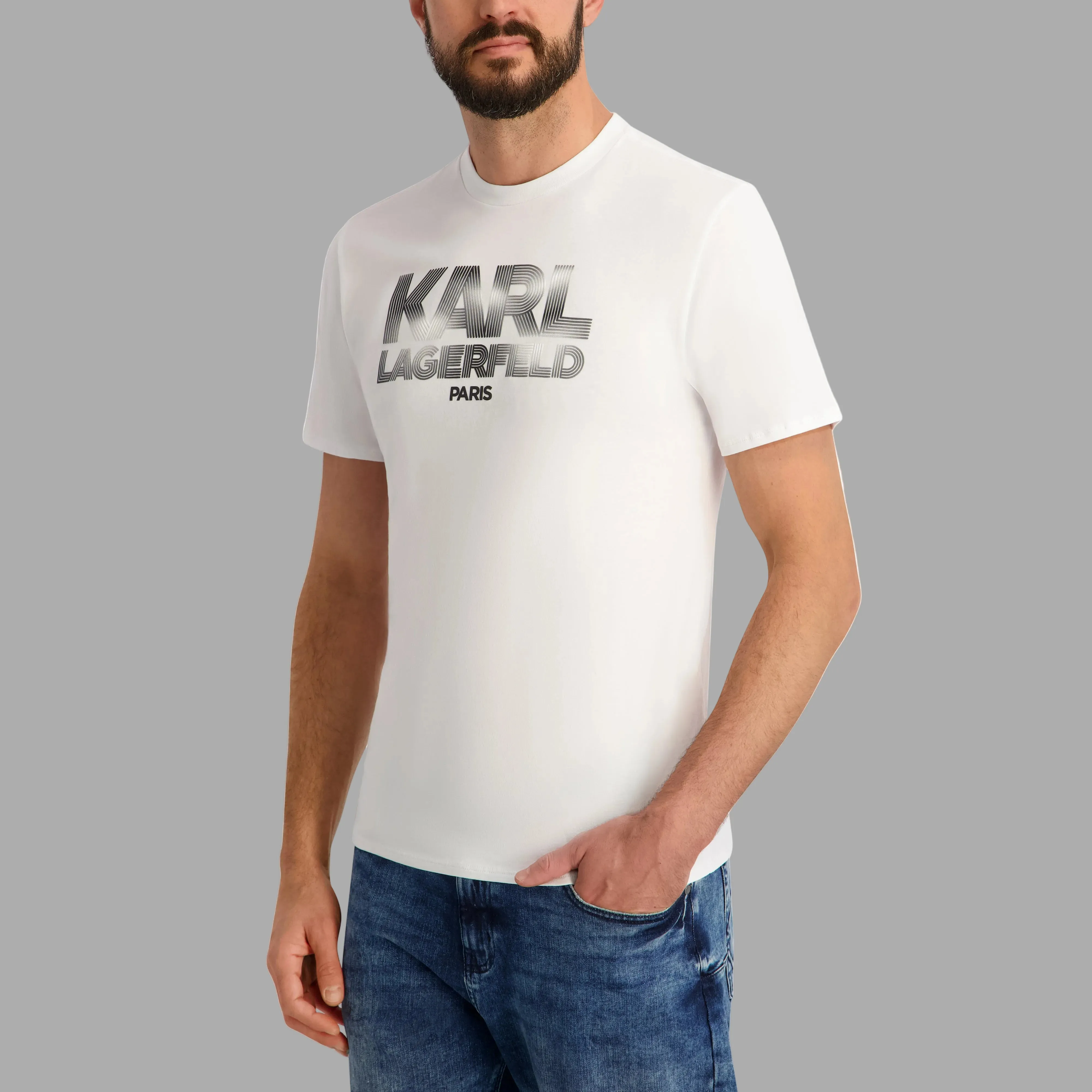 RUBBERIZED LARGE KARL LOGO GRAPHIC TEE sold by Karl Lagerfeld Paris product image thumbnail 3