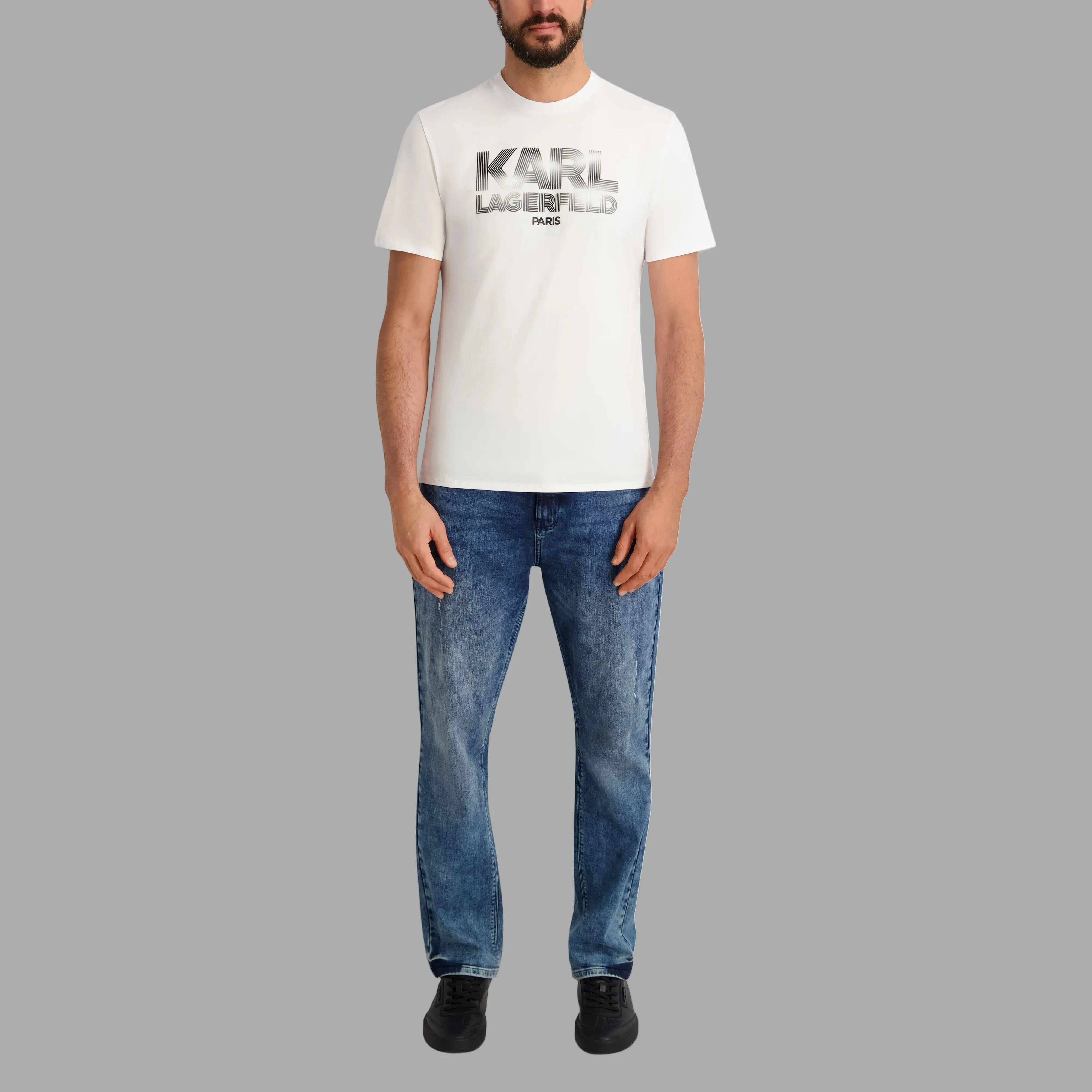 RUBBERIZED LARGE KARL LOGO GRAPHIC TEE sold by Karl Lagerfeld Paris product image thumbnail 4