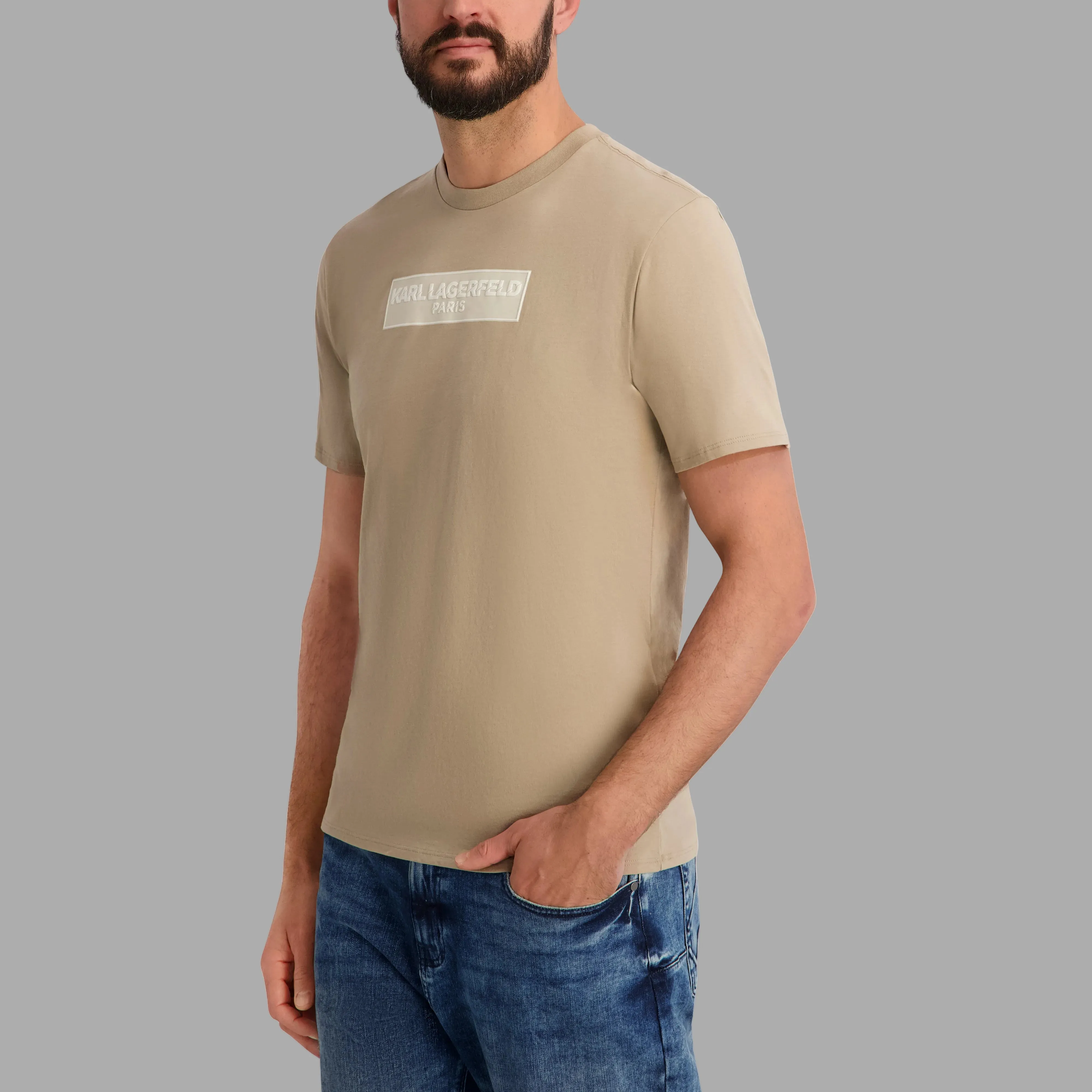 RUBBERIZED TEXTURED KARL LAGERFELD TEE sold by Karl Lagerfeld Paris product image thumbnail 3