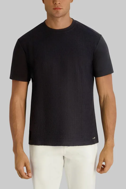 SHORT SLEEVE TEXTURED KNIT TOP made by Karl Lagerfeld Paris