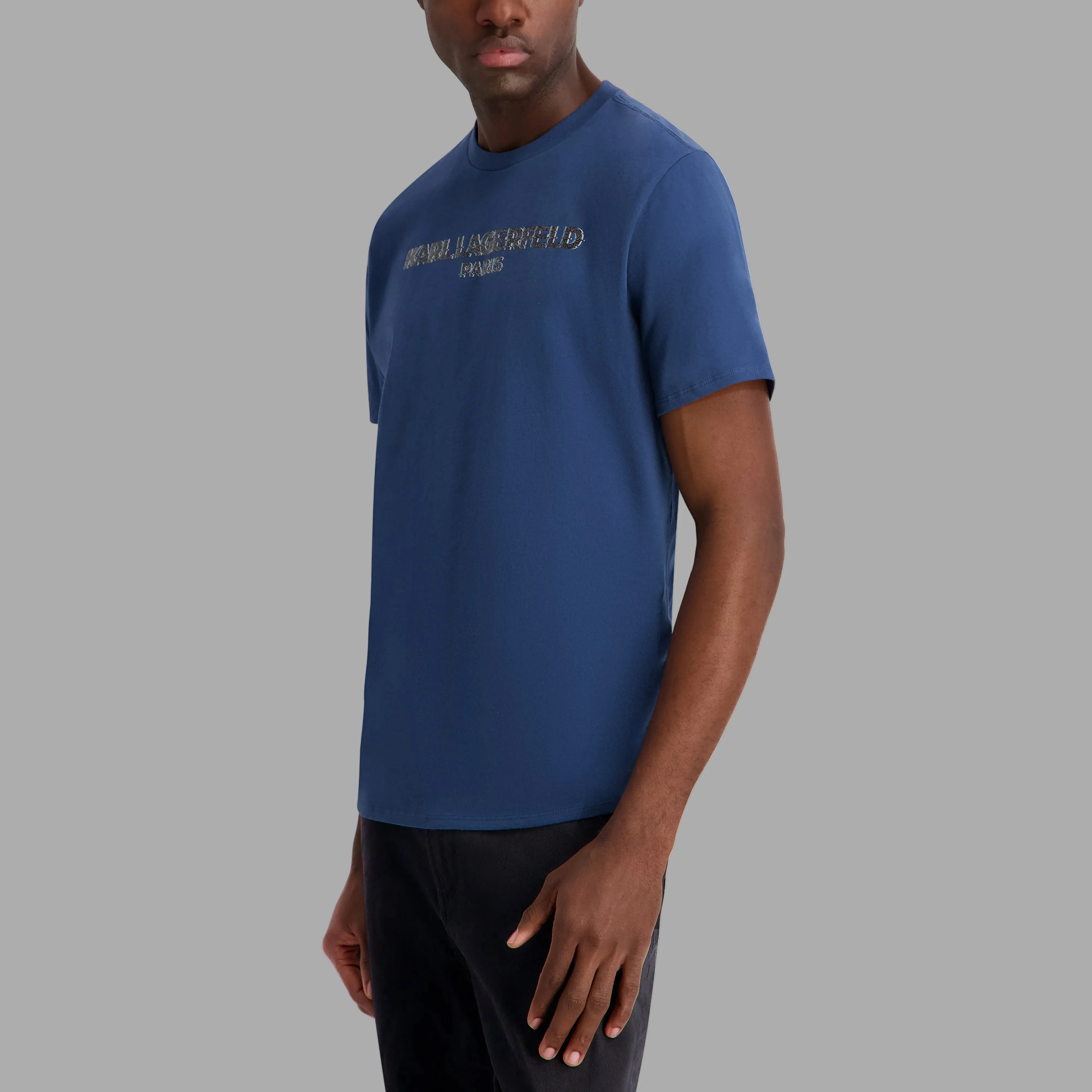 TEXTURED LOGO TEE sold by Karl Lagerfeld Paris product image thumbnail 3