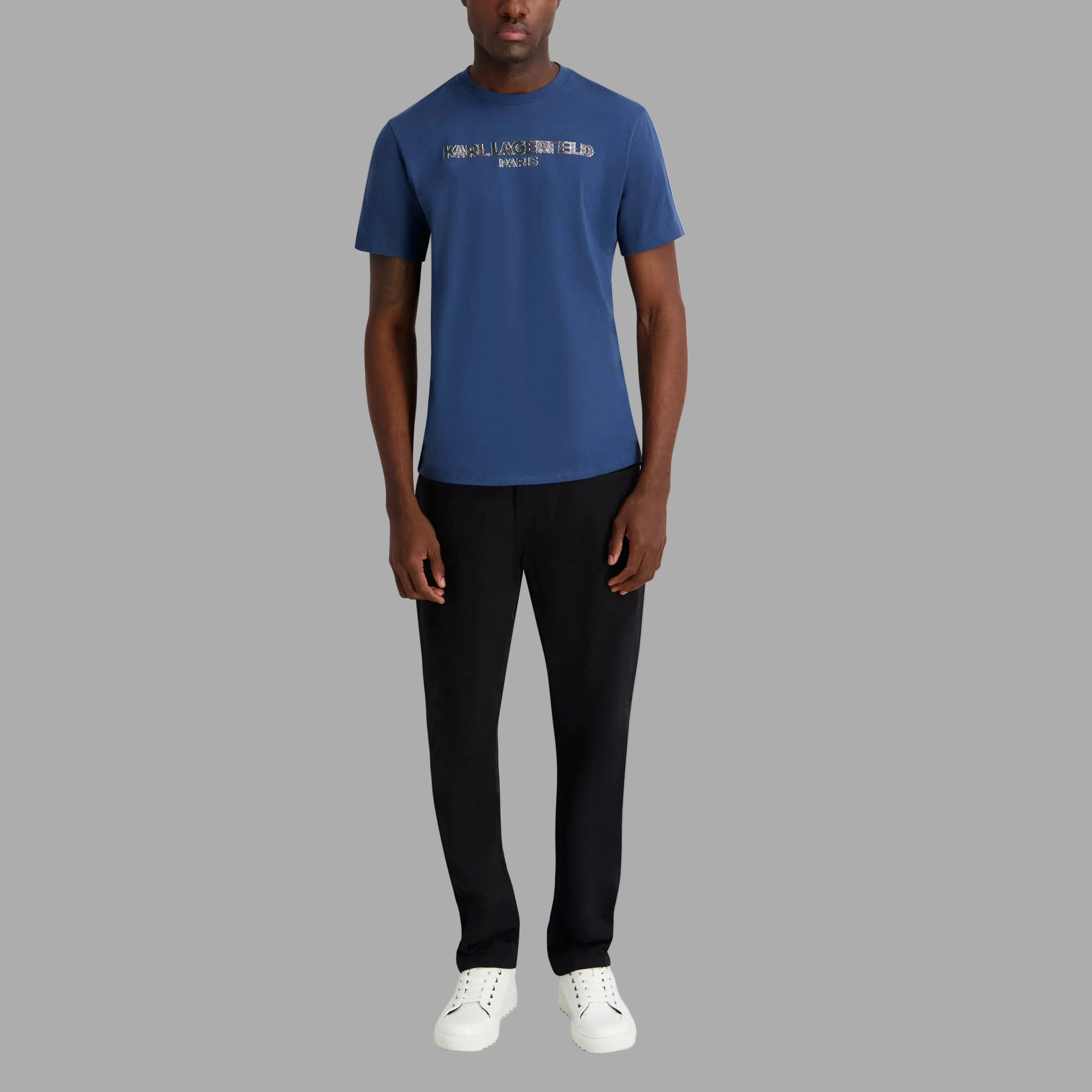 TEXTURED LOGO TEE sold by Karl Lagerfeld Paris product image thumbnail 4