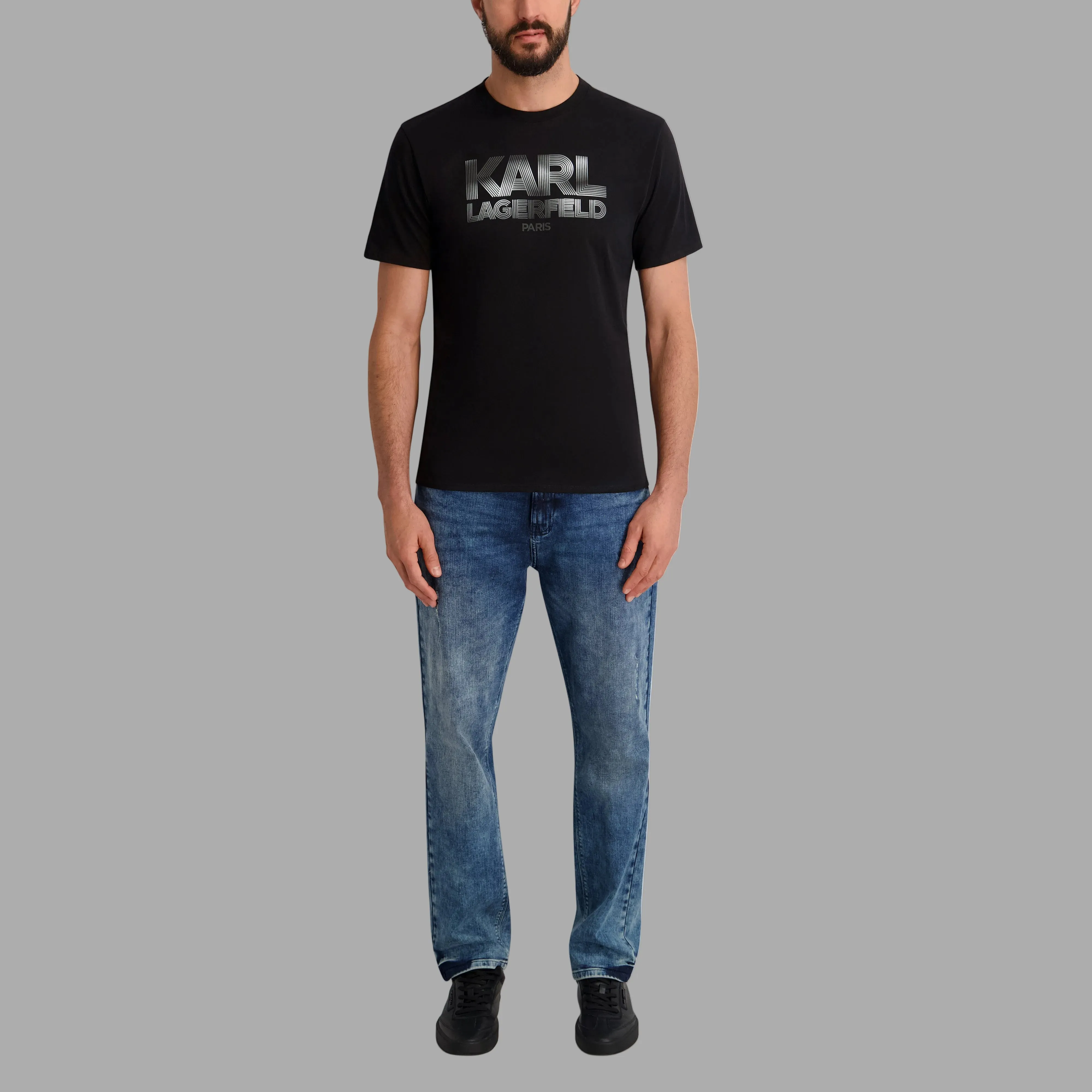 RUBBERIZED LARGE KARL LOGO GRAPHIC TEE sold by Karl Lagerfeld Paris product image thumbnail 4