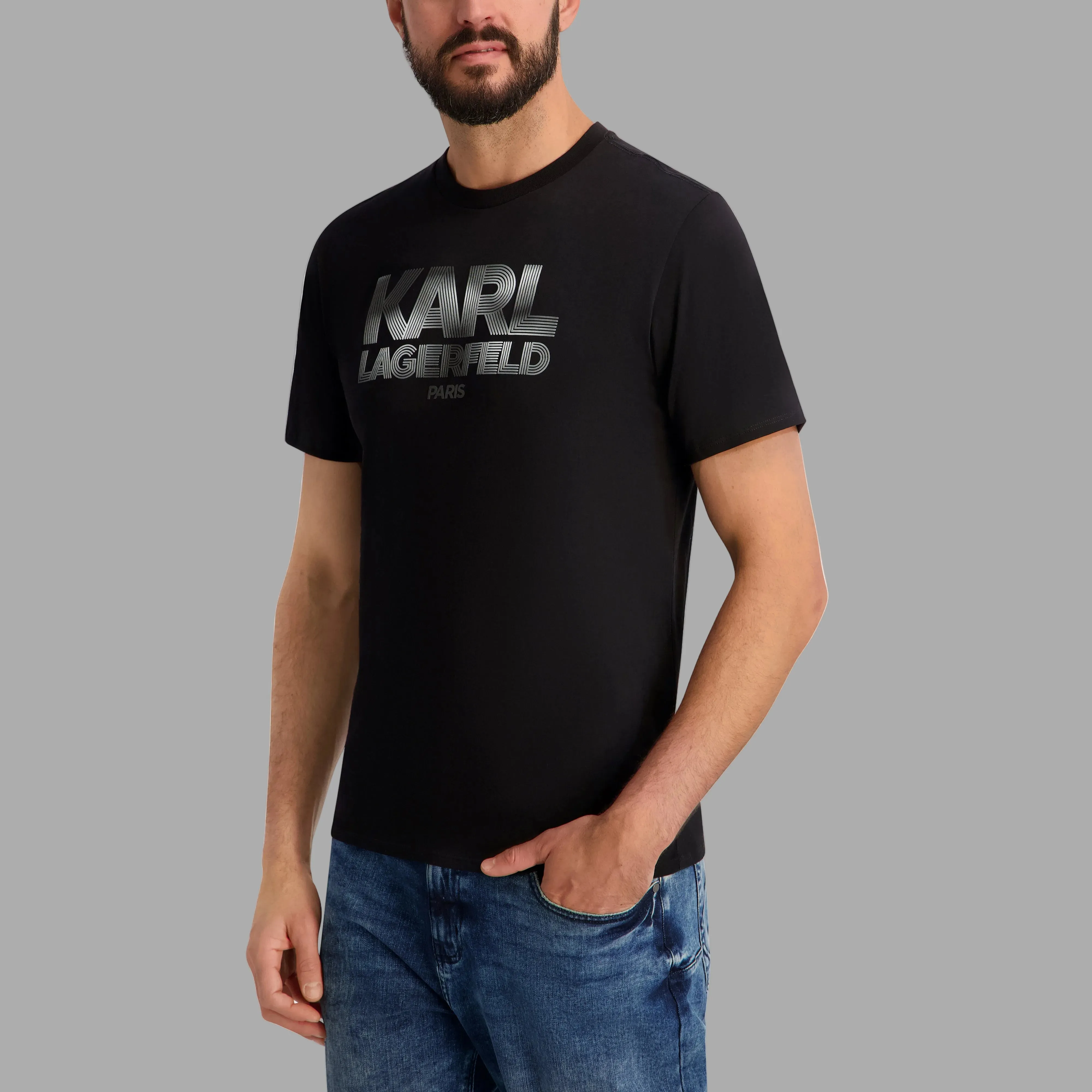 RUBBERIZED LARGE KARL LOGO GRAPHIC TEE sold by Karl Lagerfeld Paris product image thumbnail 3