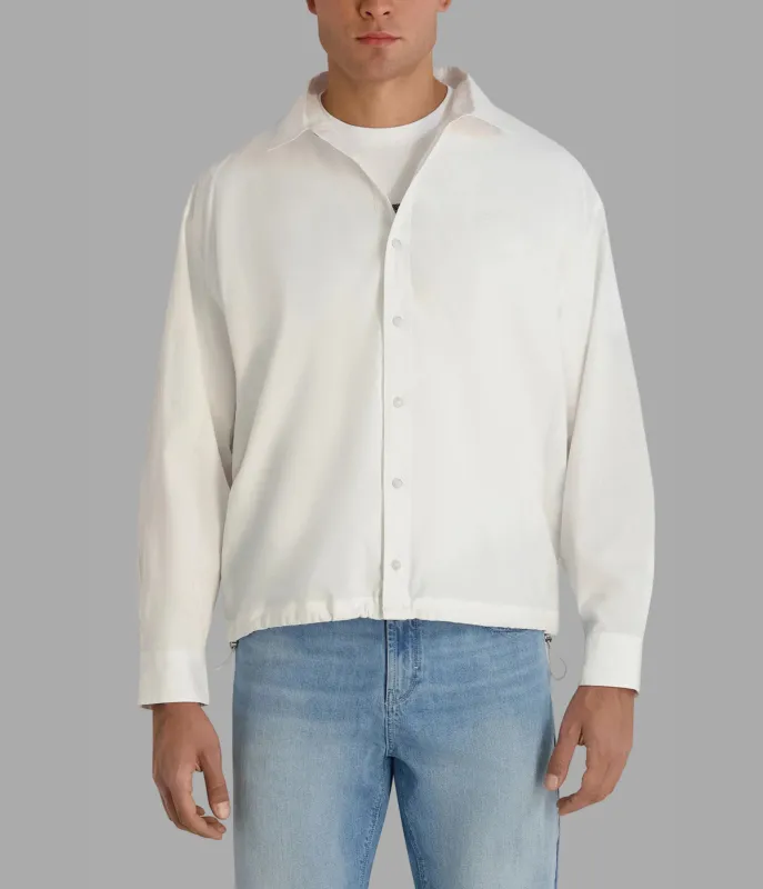 BUNGEE HEM WOVEN SHIRT made by Karl Lagerfeld Paris