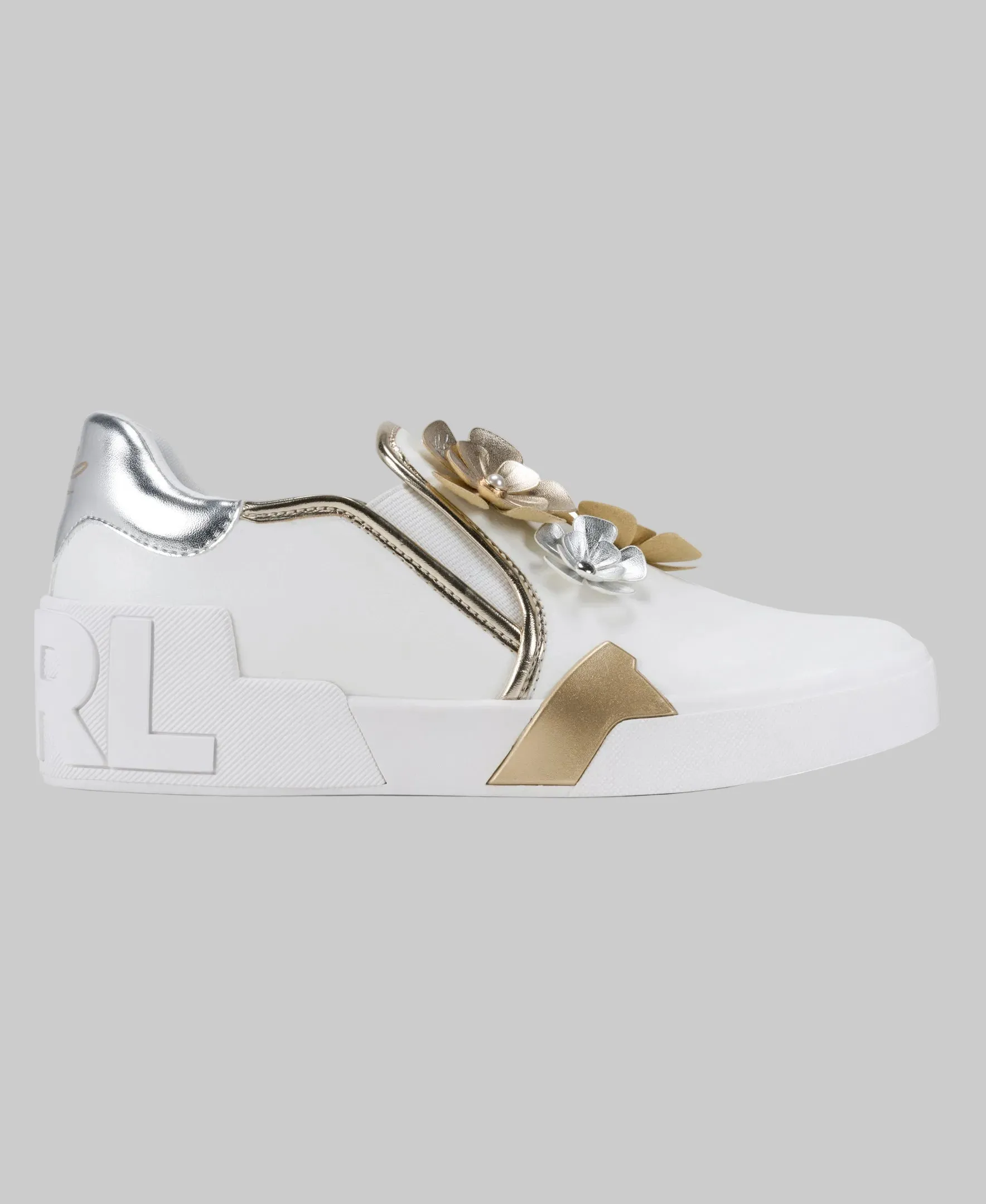 MAUDE METALLIC FLEUR SLIP-ON SNEAKER sold by Karl Lagerfeld Paris