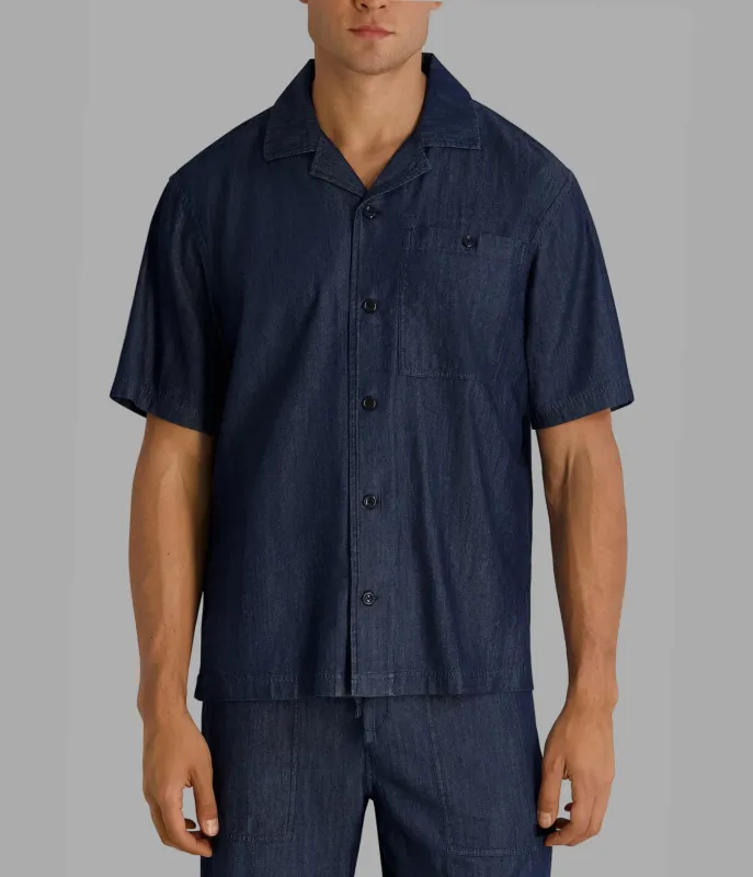 DENIM CAMP COLLAR SHIRT made by Karl Lagerfeld Paris