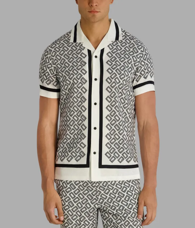 DOUBLE L PRINTED BUTTON FRONT SHIRT made by Karl Lagerfeld Paris