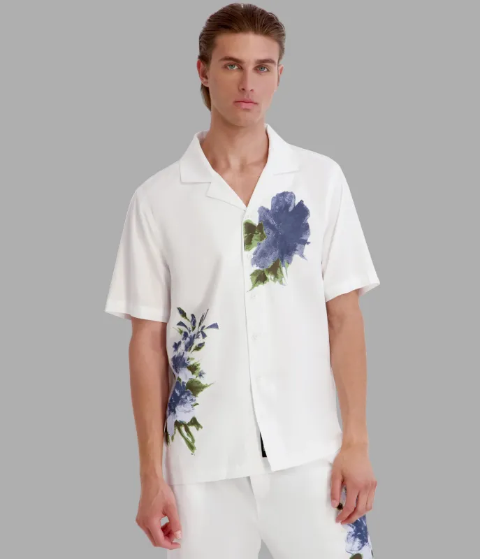 OVERSIZED FLORAL CAMP SHIRT made by Karl Lagerfeld Paris