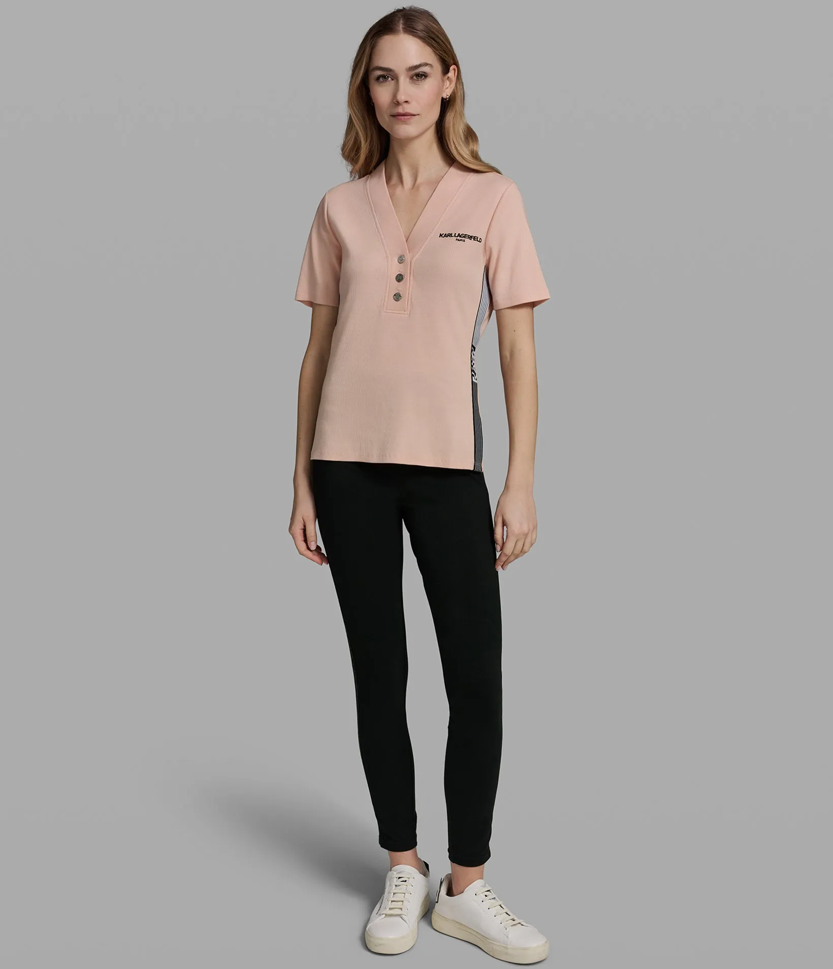 LOGO TAPE KNIT TOP sold by Karl Lagerfeld Paris product image thumbnail 4