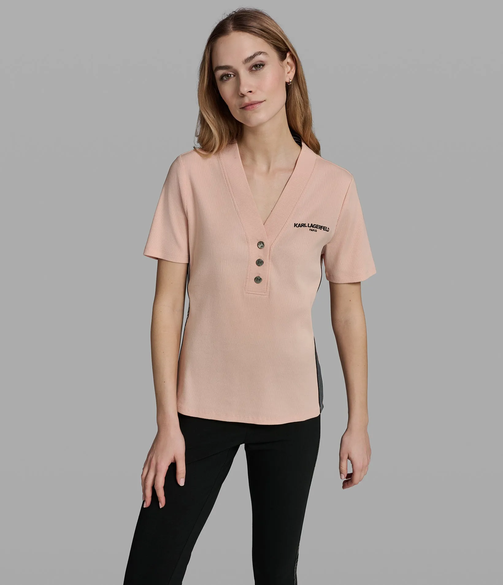 LOGO TAPE KNIT TOP sold by Karl Lagerfeld Paris