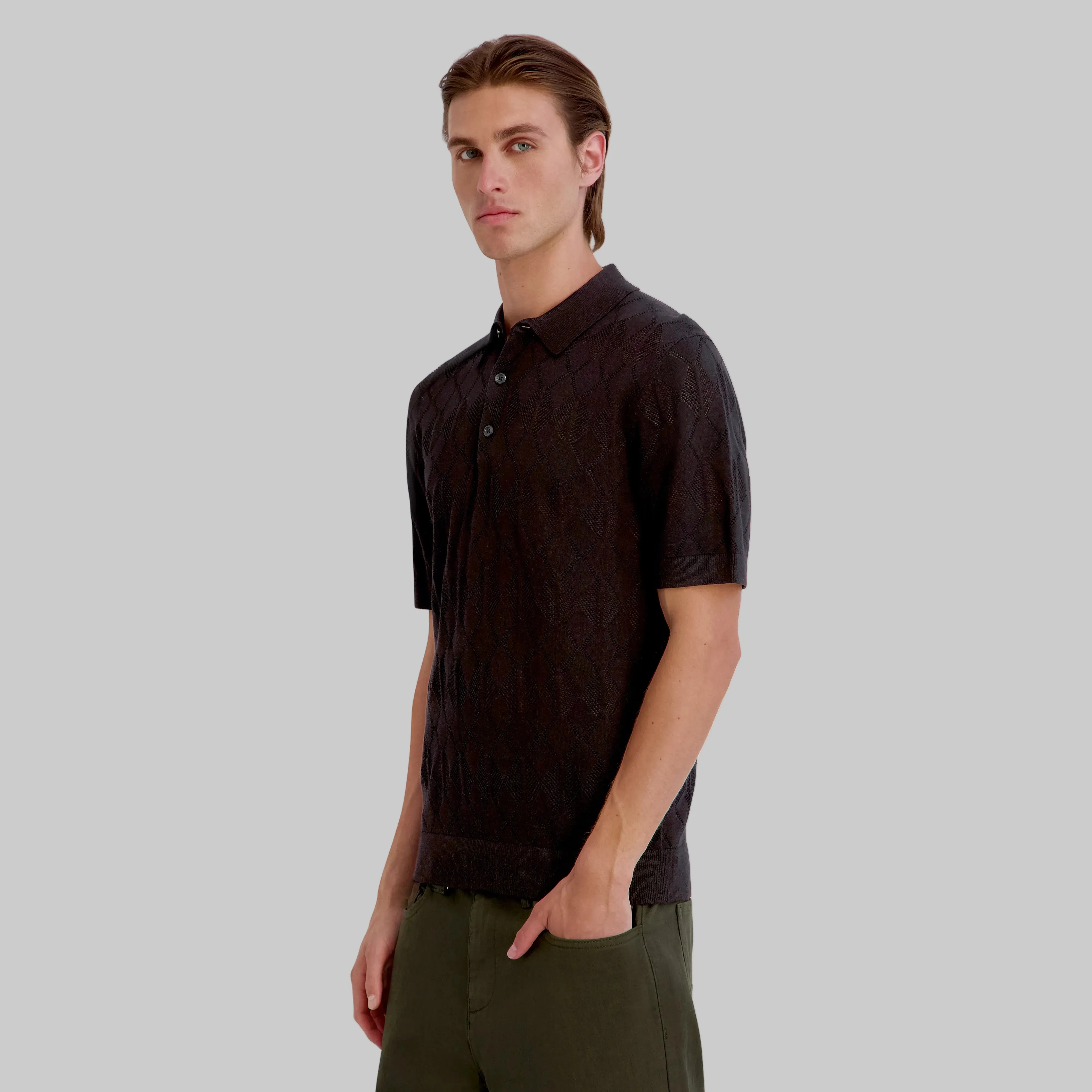 DIAMOND KNIT POLO sold by Karl Lagerfeld Paris product image thumbnail 2