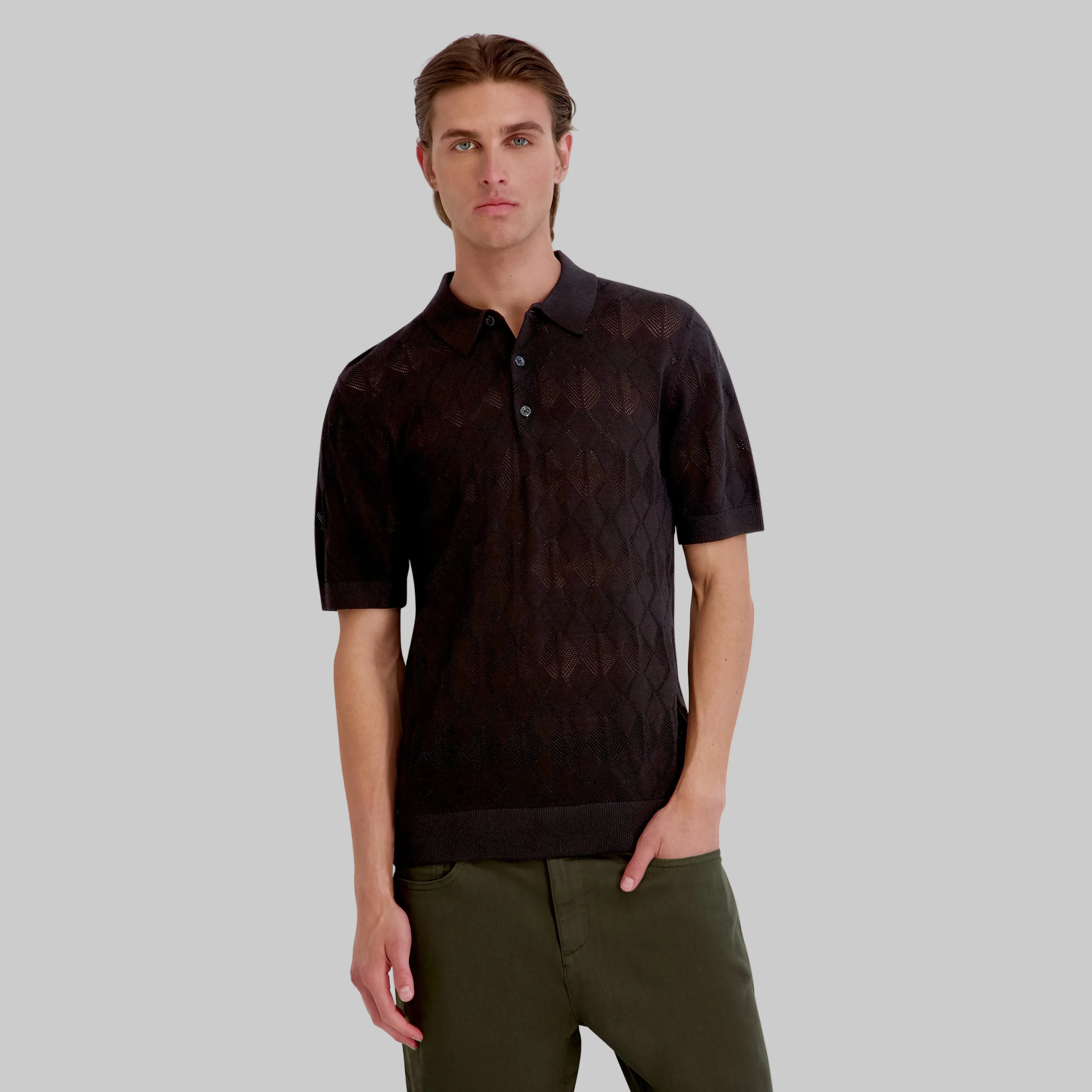 DIAMOND KNIT POLO sold by Karl Lagerfeld Paris