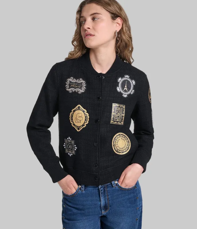 PATCH BOMBER JACKET made by Karl Lagerfeld Paris