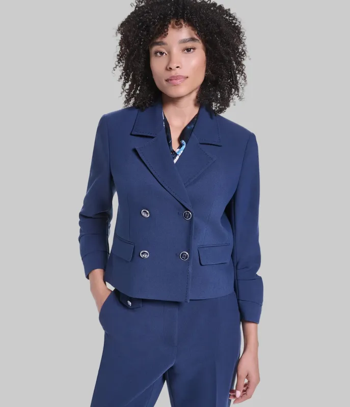 CO-ORD WOVEN CROPPED BLAZER made by Karl Lagerfeld Paris