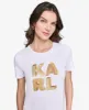 LUXE KARL SEQUIN LOGO TEE sold by Karl Lagerfeld Paris
