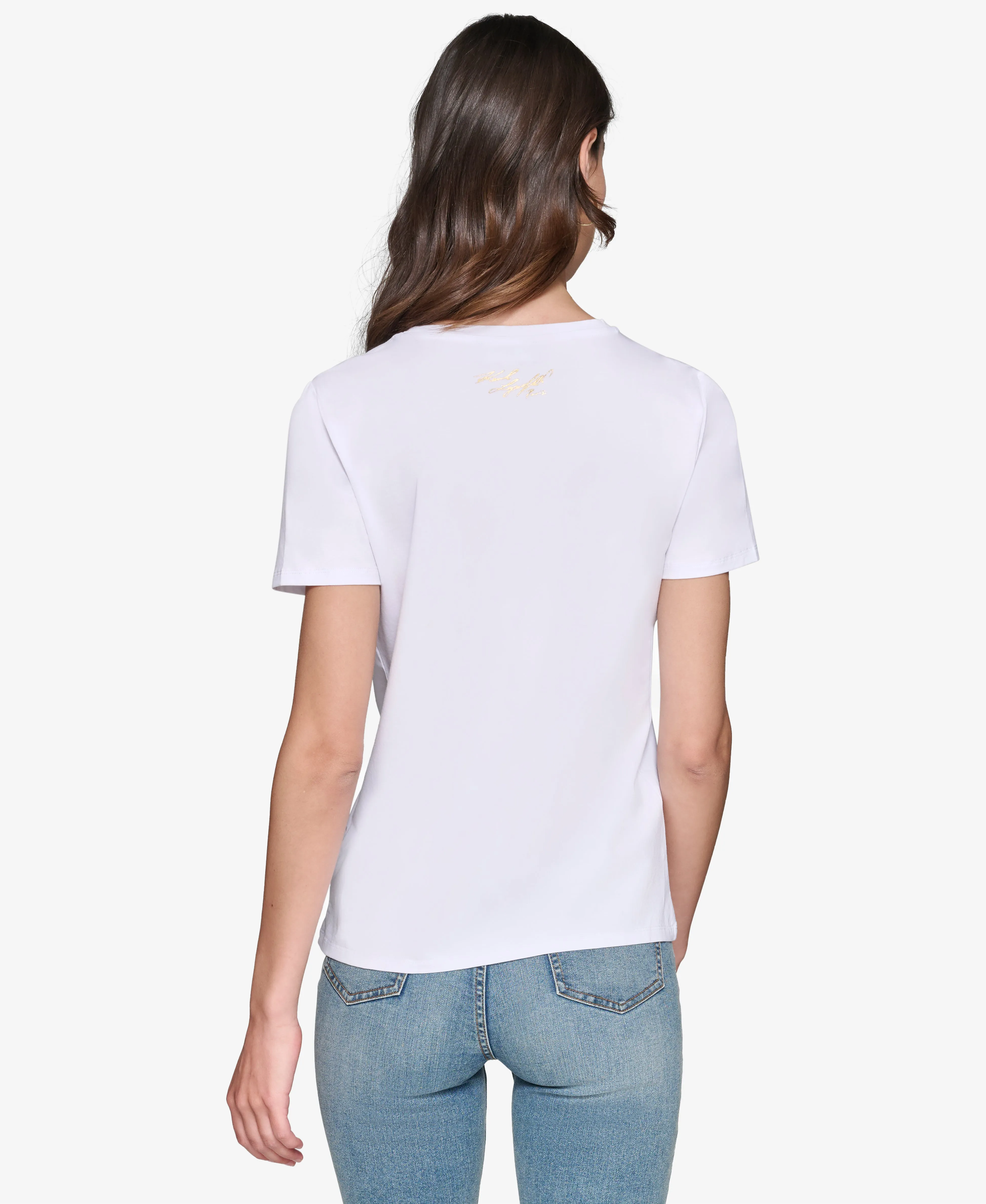 LUXE KARL SEQUIN LOGO TEE sold by Karl Lagerfeld Paris product image thumbnail 2