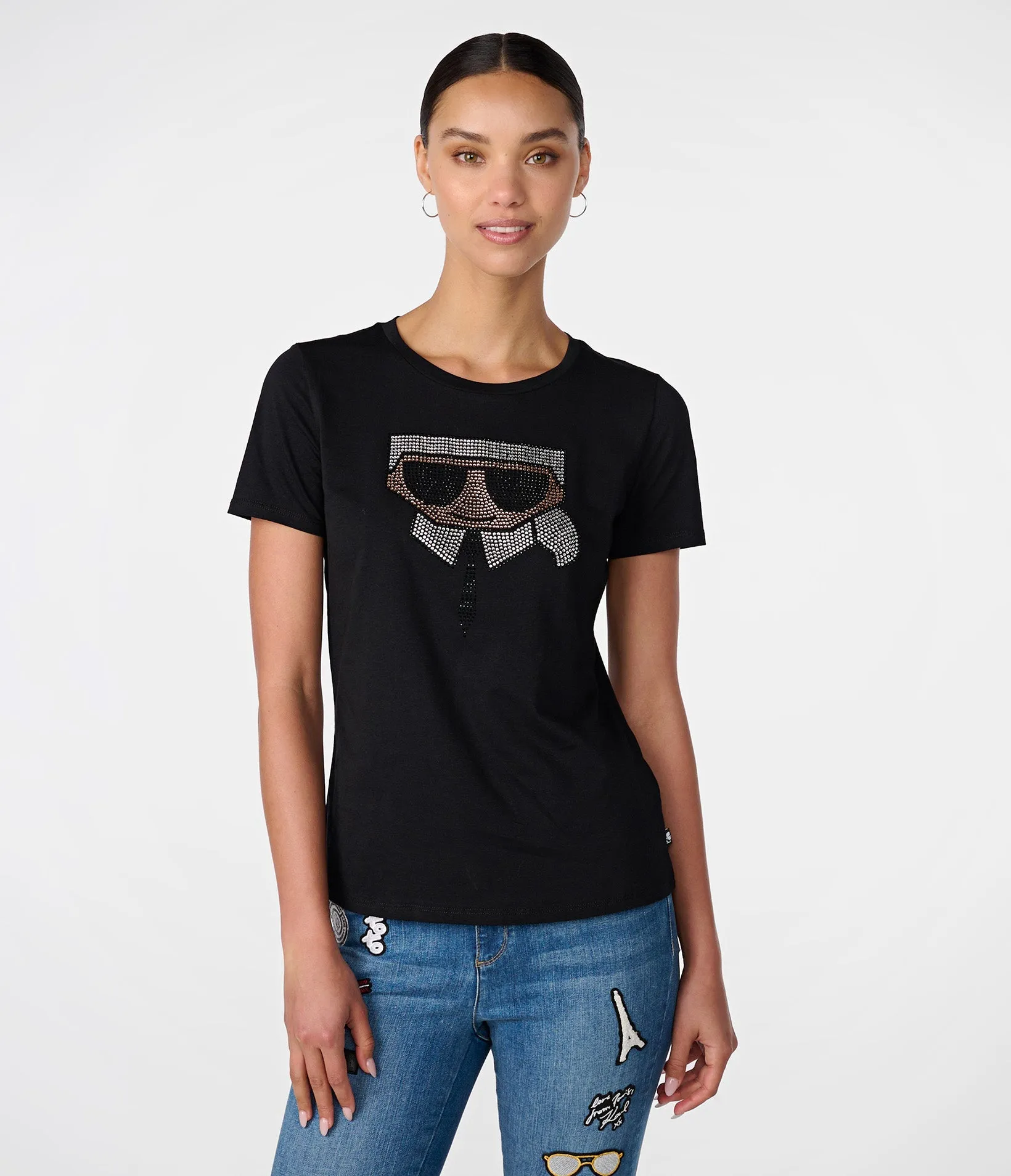 KARL SEQUIN HEAD TEE sold by Karl Lagerfeld Paris
