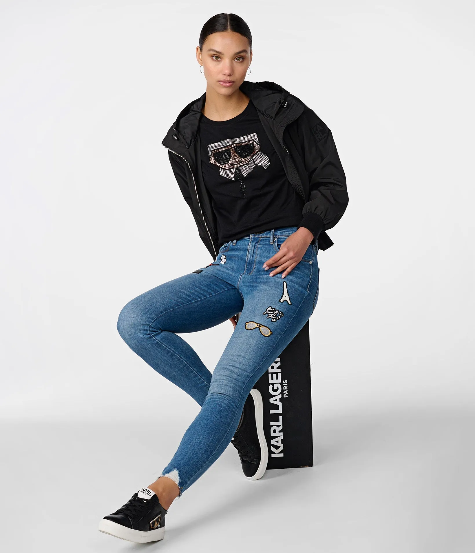 KARL SEQUIN HEAD TEE sold by Karl Lagerfeld Paris product image thumbnail 4