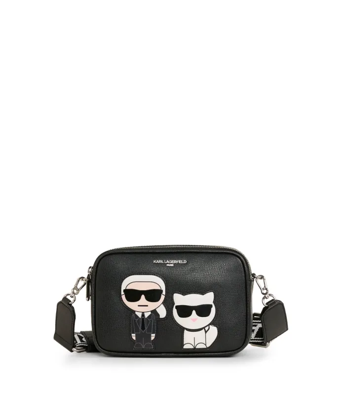 MAYBELLE ROUND HEAD DUO CAMERA CROSSBODY BAG sold by Karl Lagerfeld Paris