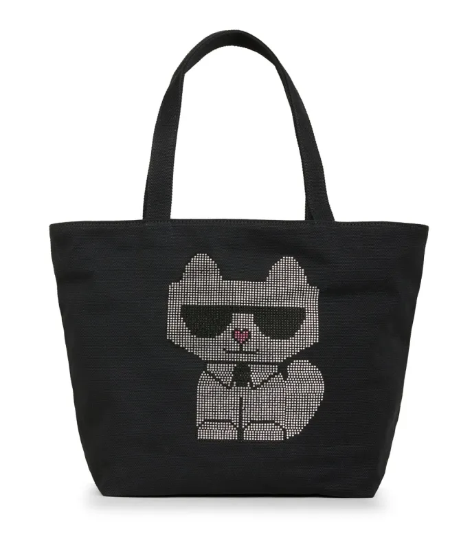 CANNES MEDIUM CANVAS TOTE   - NIGHT CAT sold by Karl Lagerfeld Paris
