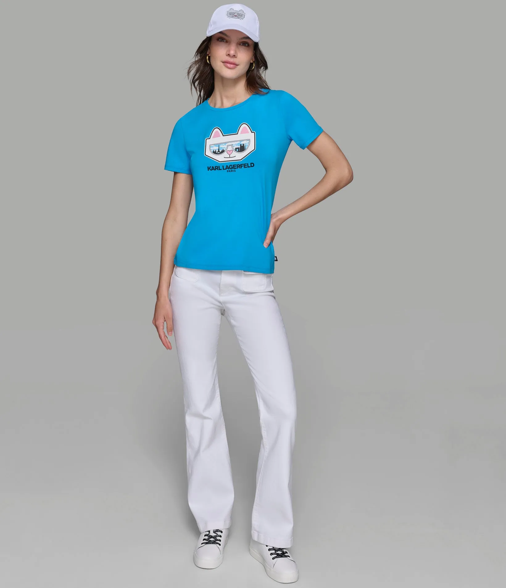 CHOUPETTE SKYLINE TEE sold by Karl Lagerfeld Paris product image thumbnail 4