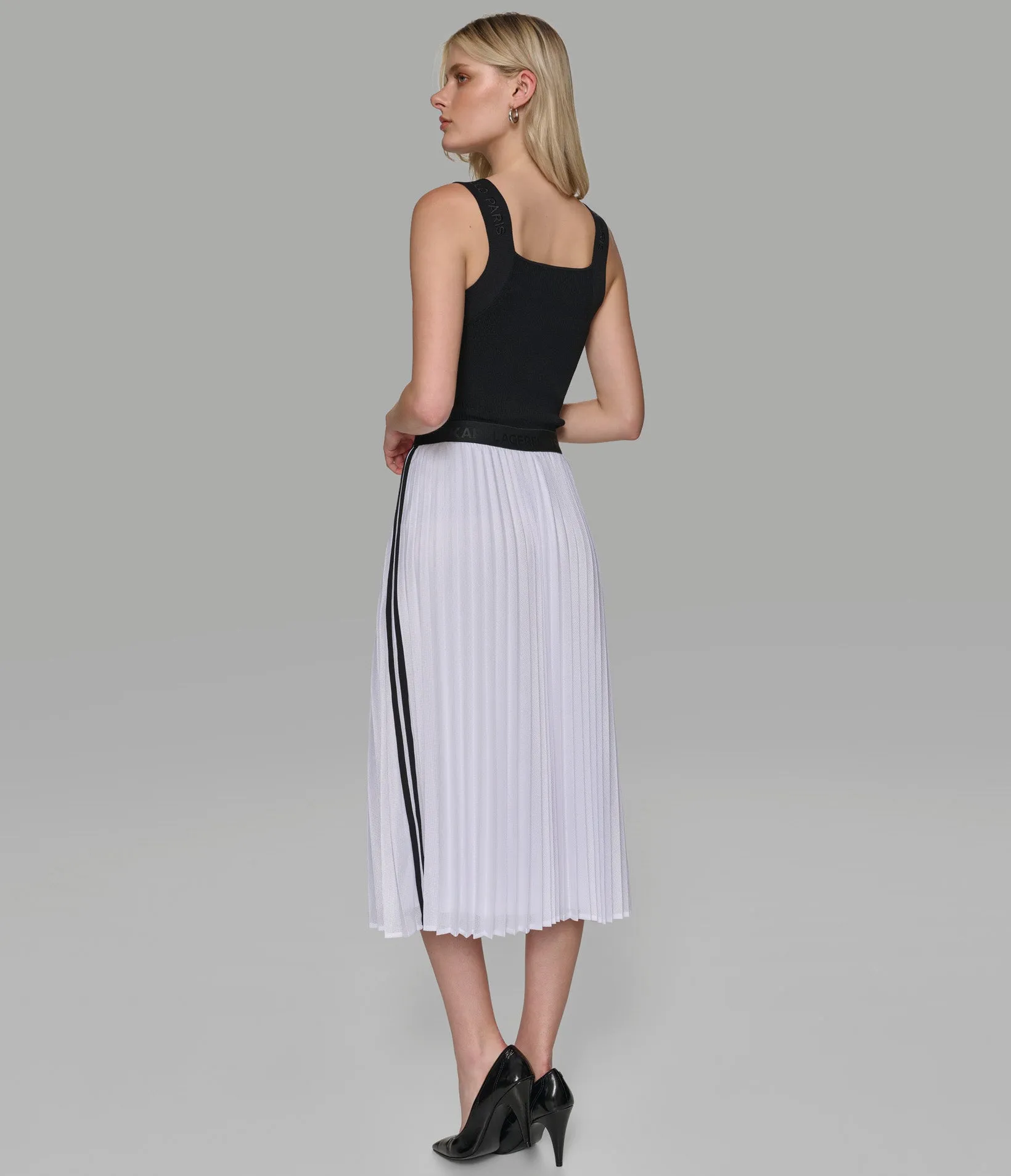 PLEATED MESH SKIRT sold by Karl Lagerfeld Paris product image thumbnail 2