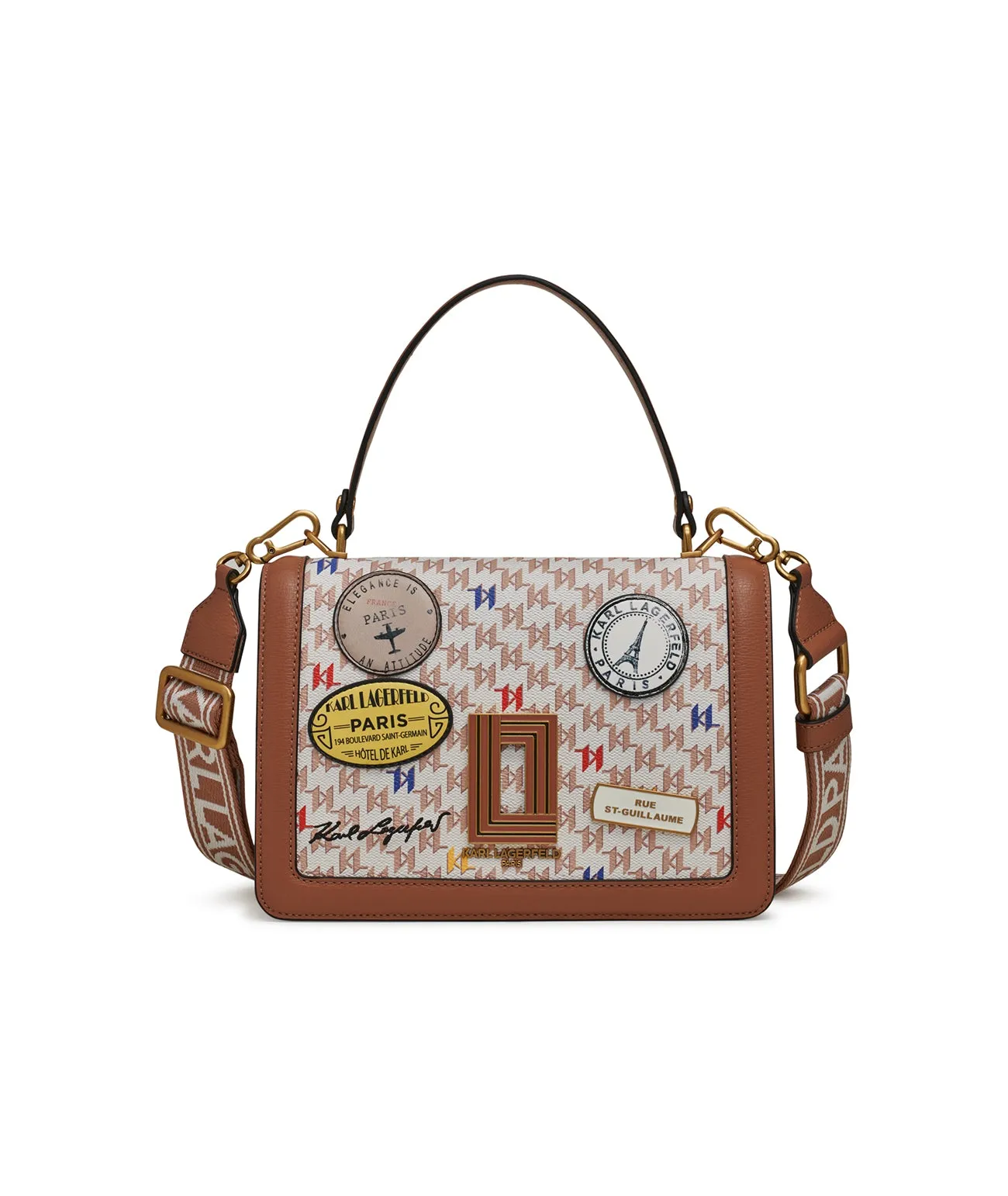 SIMONE HOUSE MONOGRAM PATCH CROSSBODY sold by Karl Lagerfeld Paris