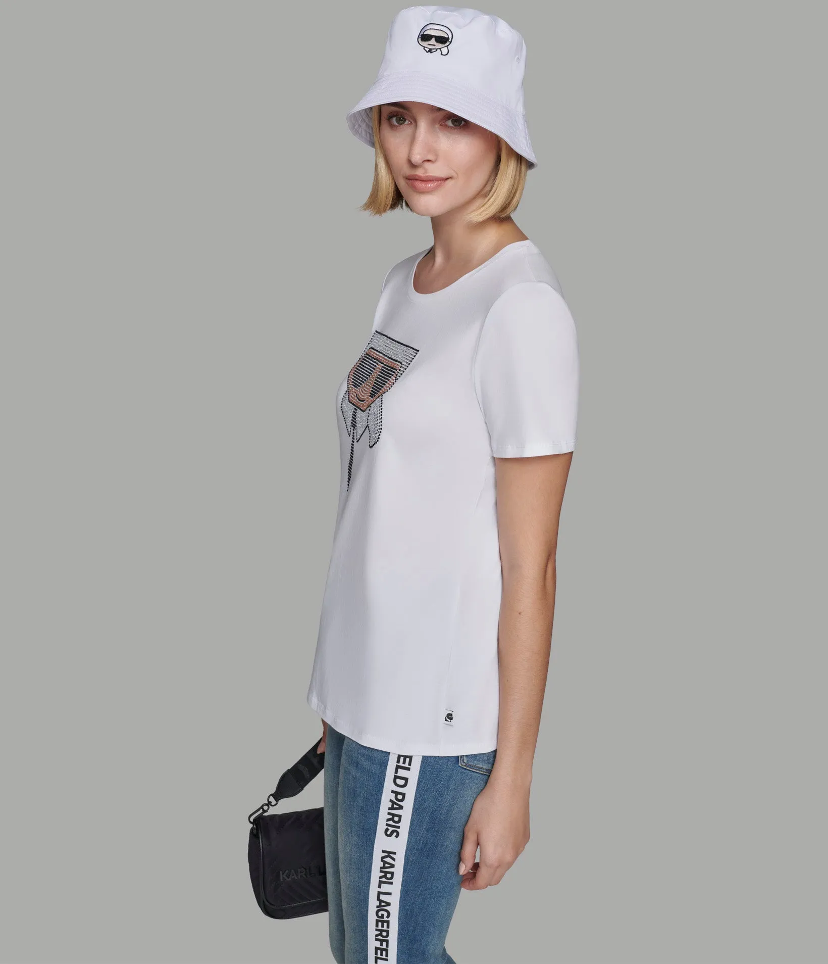 KARL SEQUIN HEAD TEE sold by Karl Lagerfeld Paris product image thumbnail 3