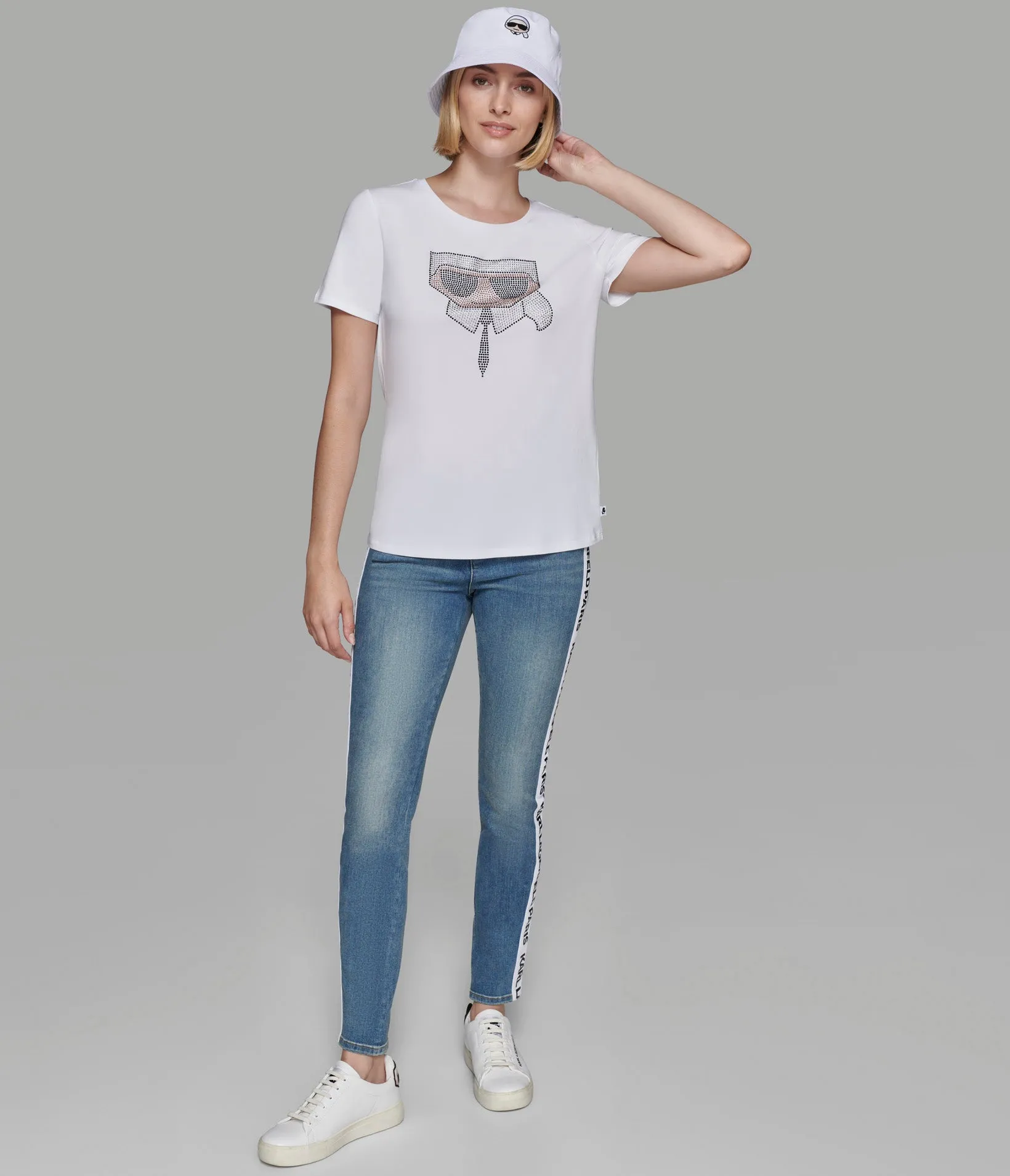 KARL SEQUIN HEAD TEE sold by Karl Lagerfeld Paris product image thumbnail 5