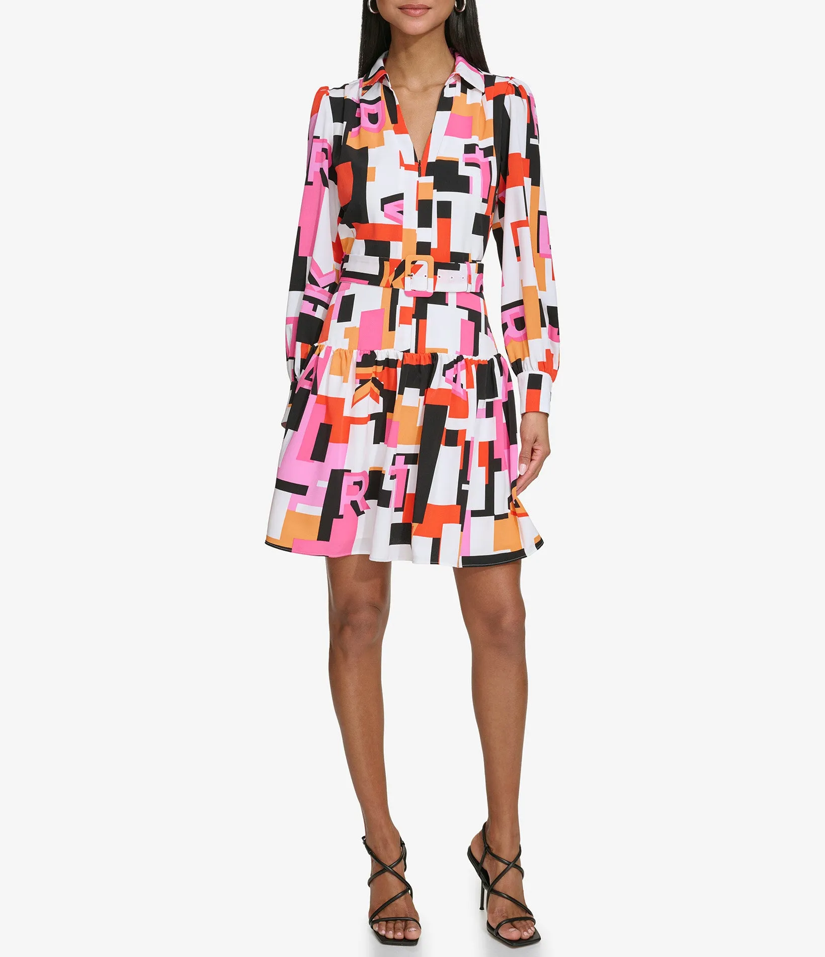BELTED SHIRT DRESS sold by Karl Lagerfeld Paris product image thumbnail 4