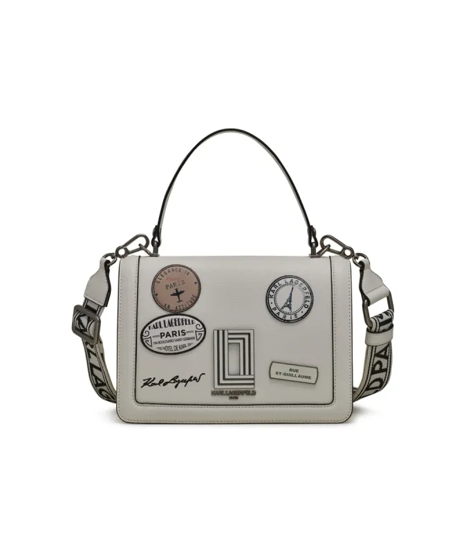 SIMONE FLAP PATCH CROSSBODY sold by Karl Lagerfeld Paris