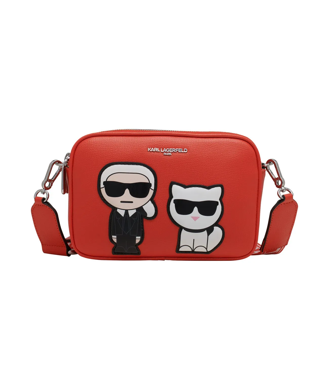 MAYBELLE ROUND HEAD DUO CAMERA CROSSBODY BAG sold by Karl Lagerfeld Paris