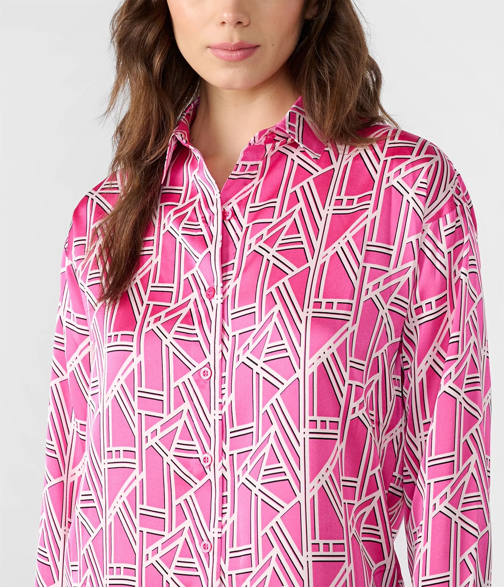 PRINTED BUTTON DOWN BLOUSE sold by Karl Lagerfeld Paris product image thumbnail 3