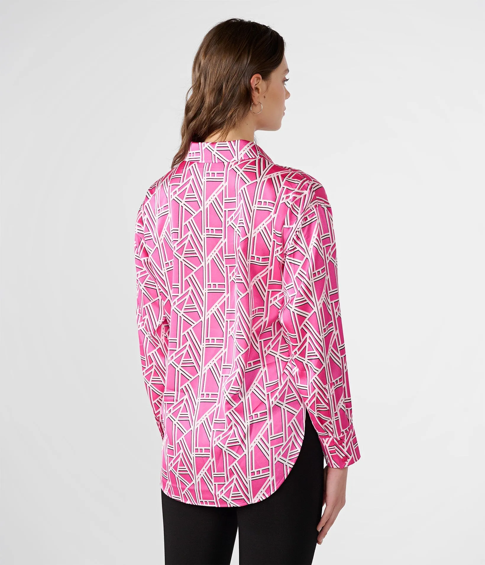 PRINTED BUTTON DOWN BLOUSE sold by Karl Lagerfeld Paris product image thumbnail 2