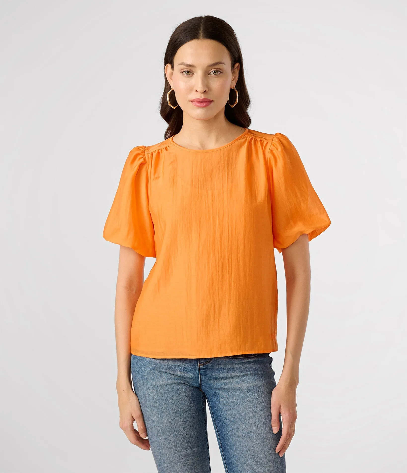 PUFF SLEEVE ORGANZA TOP sold by Karl Lagerfeld Paris