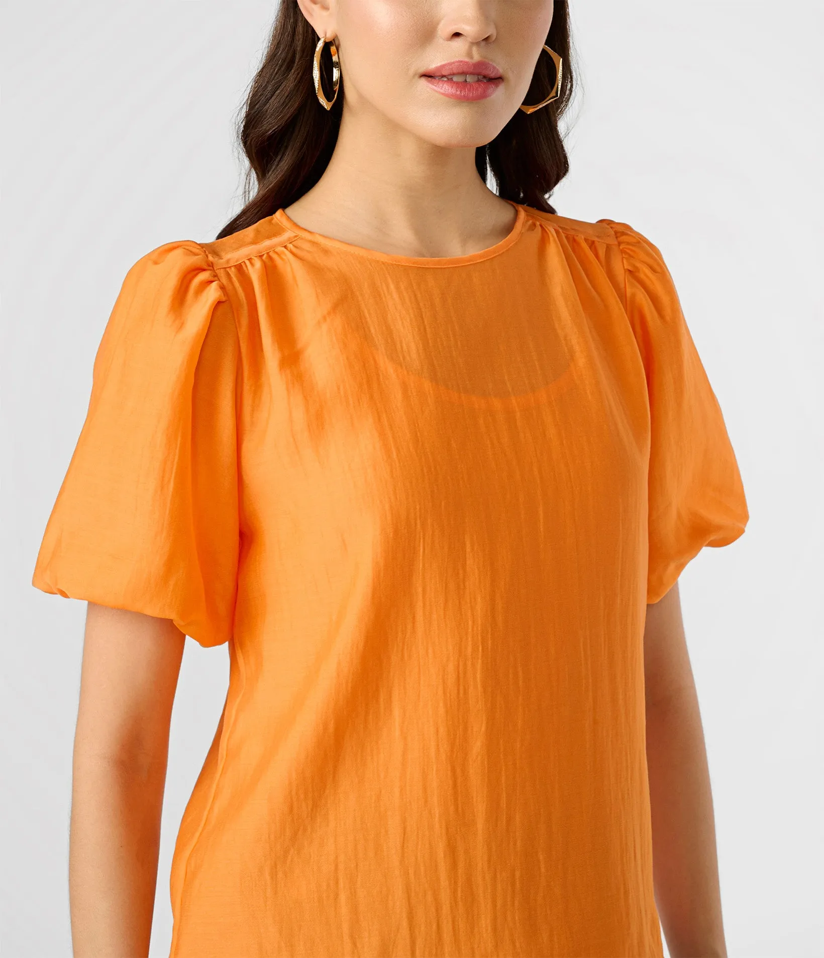 PUFF SLEEVE ORGANZA TOP sold by Karl Lagerfeld Paris product image thumbnail 3