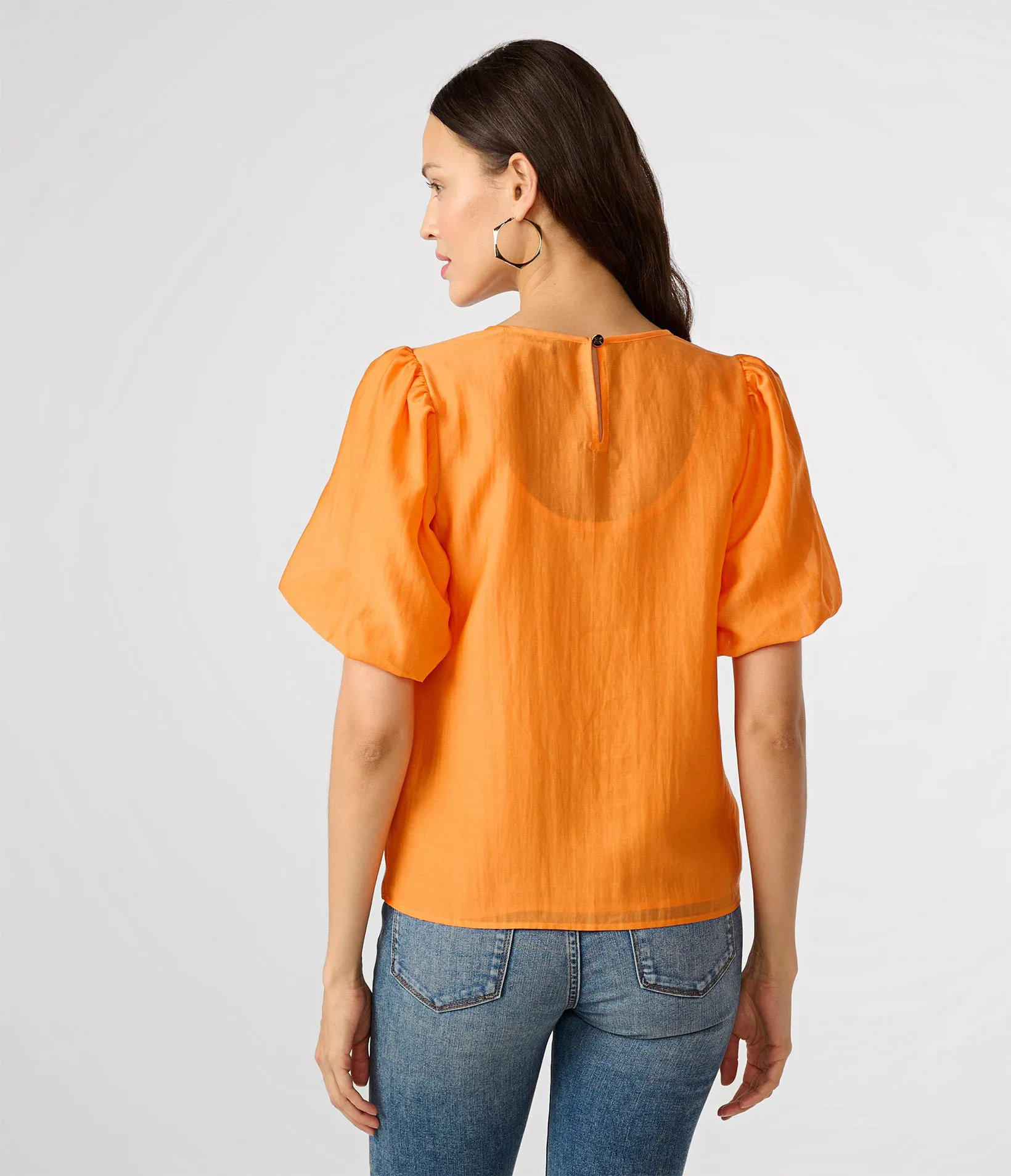 PUFF SLEEVE ORGANZA TOP sold by Karl Lagerfeld Paris product image thumbnail 2