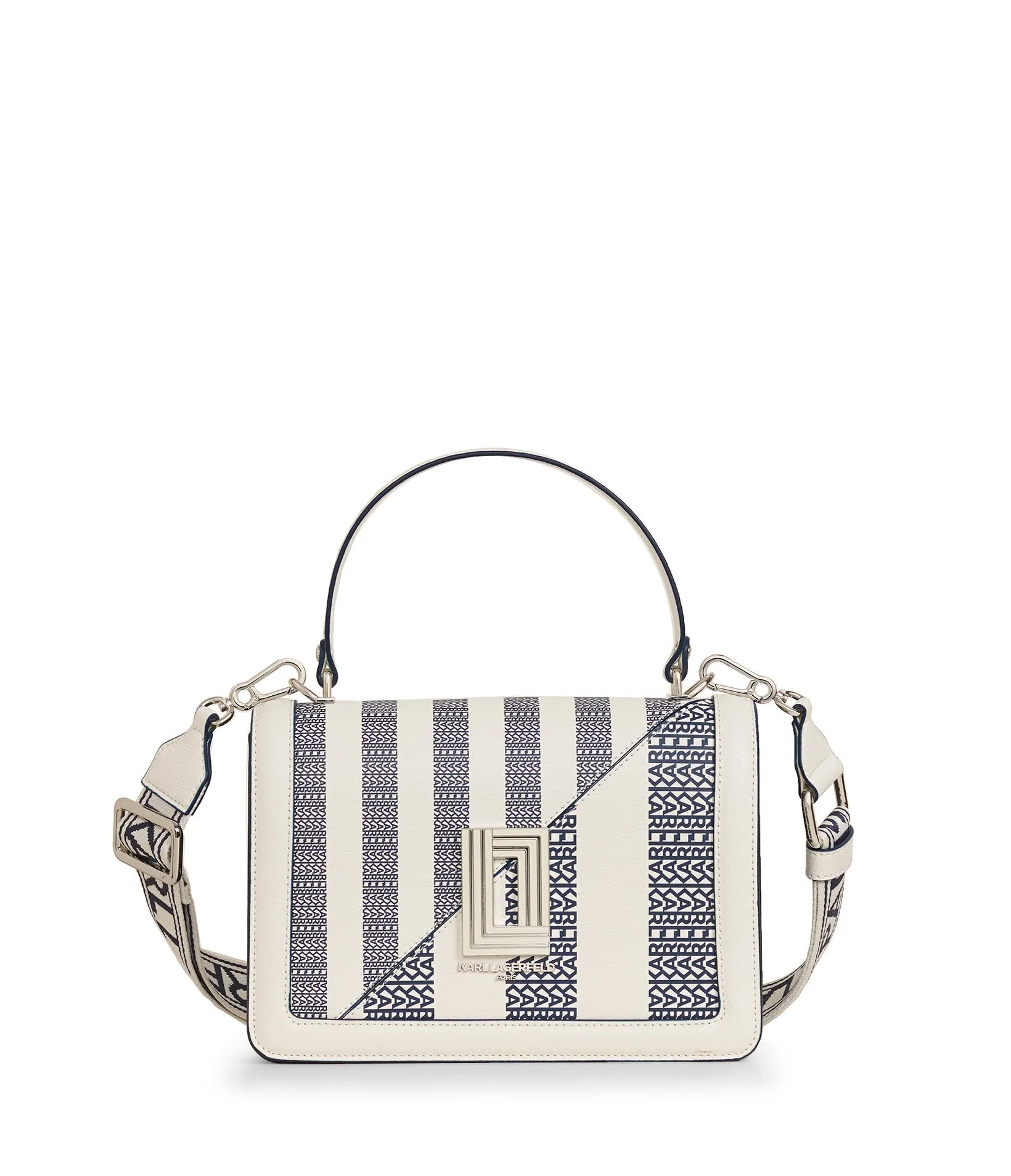 SIMONE STRIPE FLAP CROSSBODY sold by Karl Lagerfeld Paris