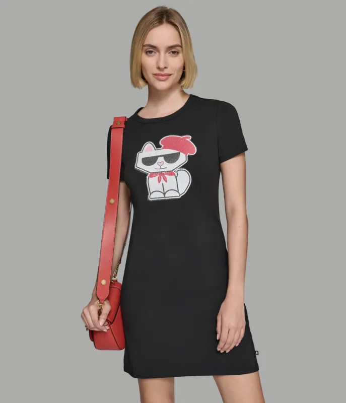 CHOUPETTE T-SHIRT DRESS sold by Karl Lagerfeld Paris