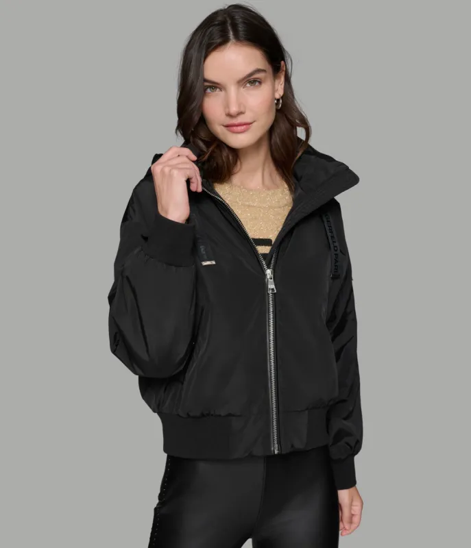 CROPPED LOGO BOMBER JACKET sold by Karl Lagerfeld Paris