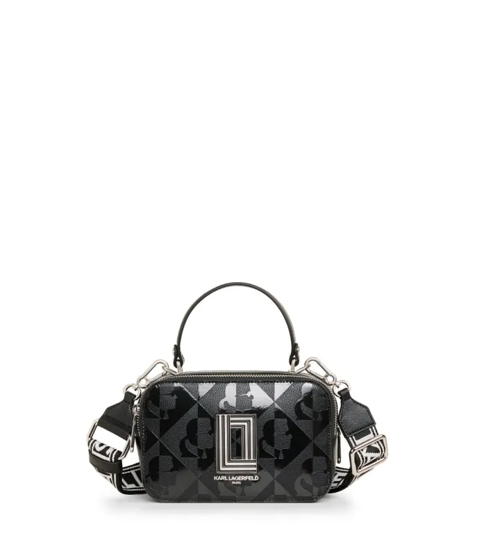 SIMONE DOUBLE KARL HEAD CAMERA BAG sold by Karl Lagerfeld Paris