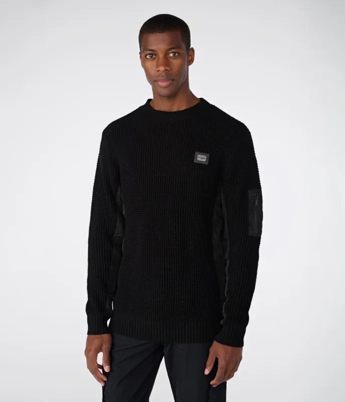 NYLON INSET SWEATER sold by Karl Lagerfeld Paris