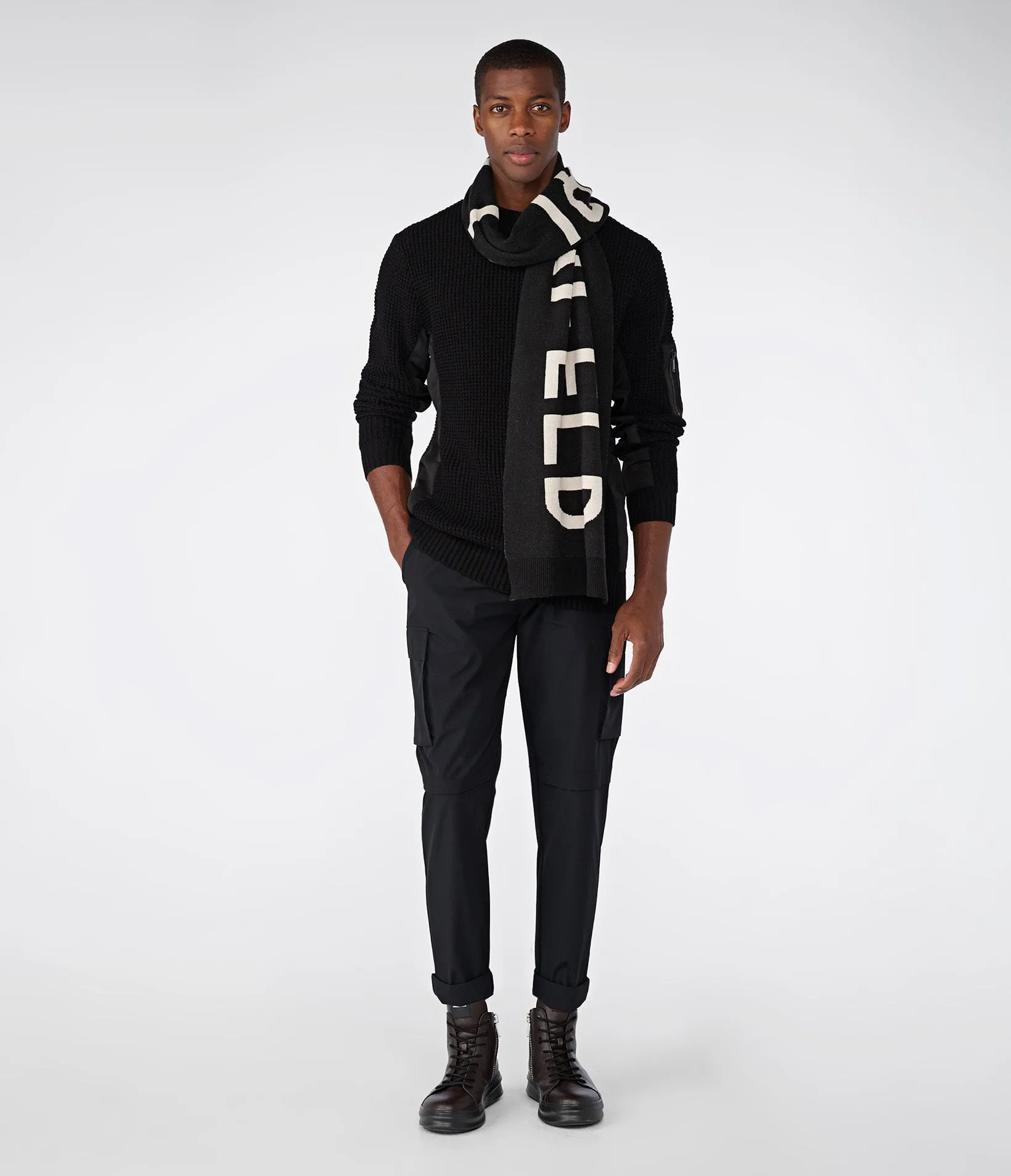 NYLON INSET SWEATER sold by Karl Lagerfeld Paris product image thumbnail 4