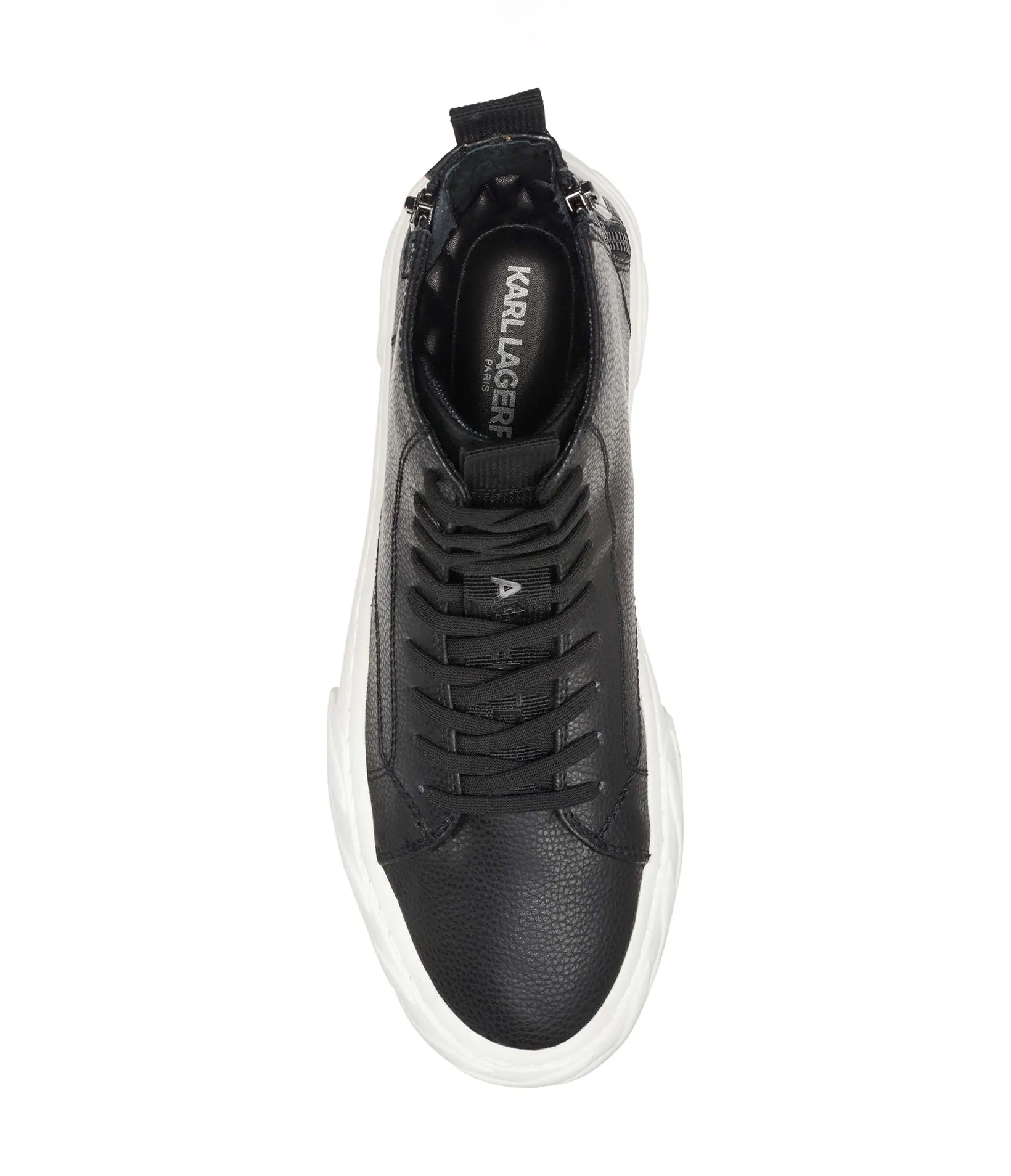 MEN'S RECYCLED BUBBLE LEATHER DOUBLE BACK ZIP HI TOP SNEAKER sold by Karl Lagerfeld Paris product image thumbnail 3
