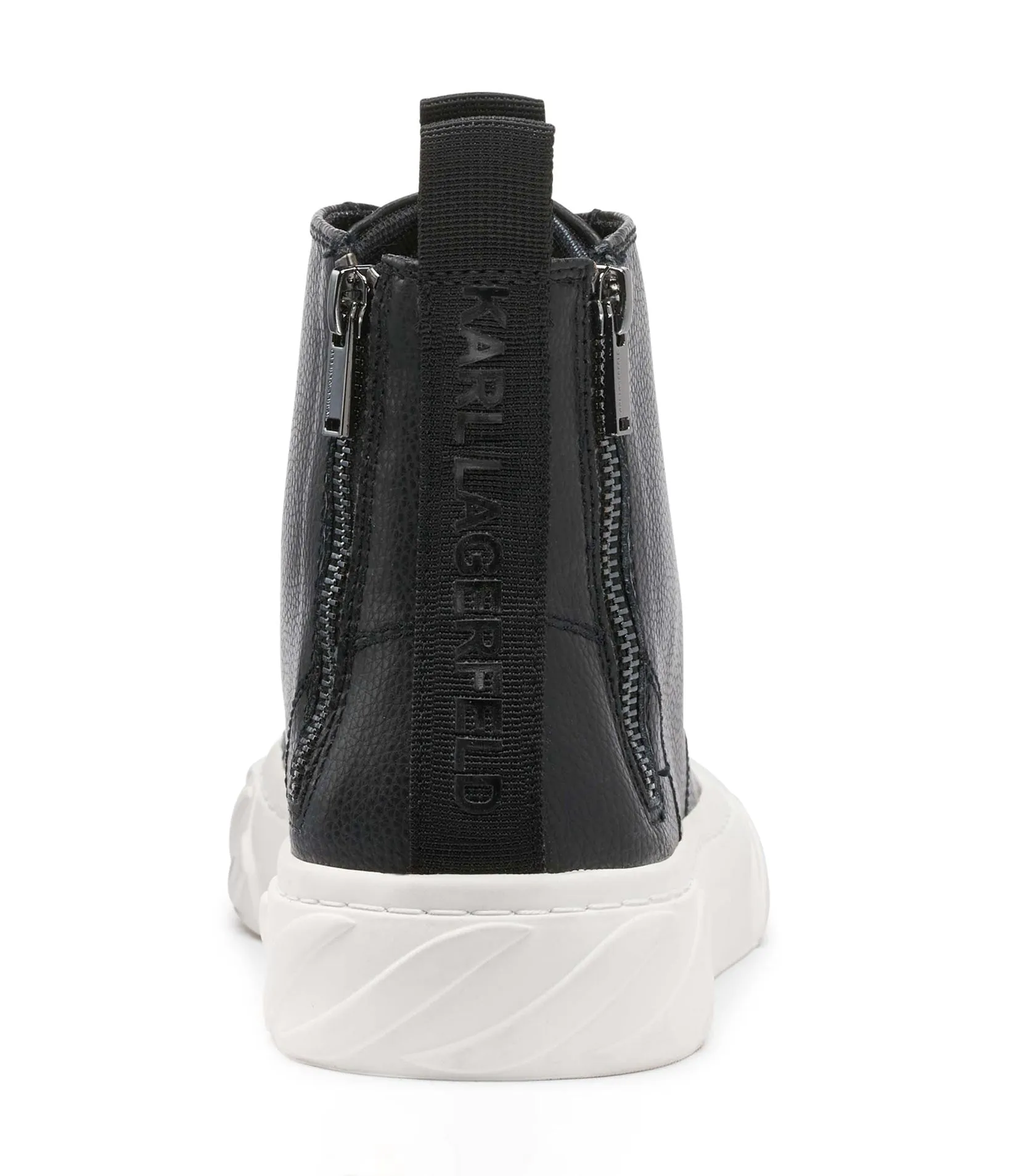 MEN'S RECYCLED BUBBLE LEATHER DOUBLE BACK ZIP HI TOP SNEAKER sold by Karl Lagerfeld Paris product image thumbnail 4