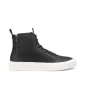 MEN'S RECYCLED BUBBLE LEATHER DOUBLE BACK ZIP HI TOP SNEAKER sold by Karl Lagerfeld Paris