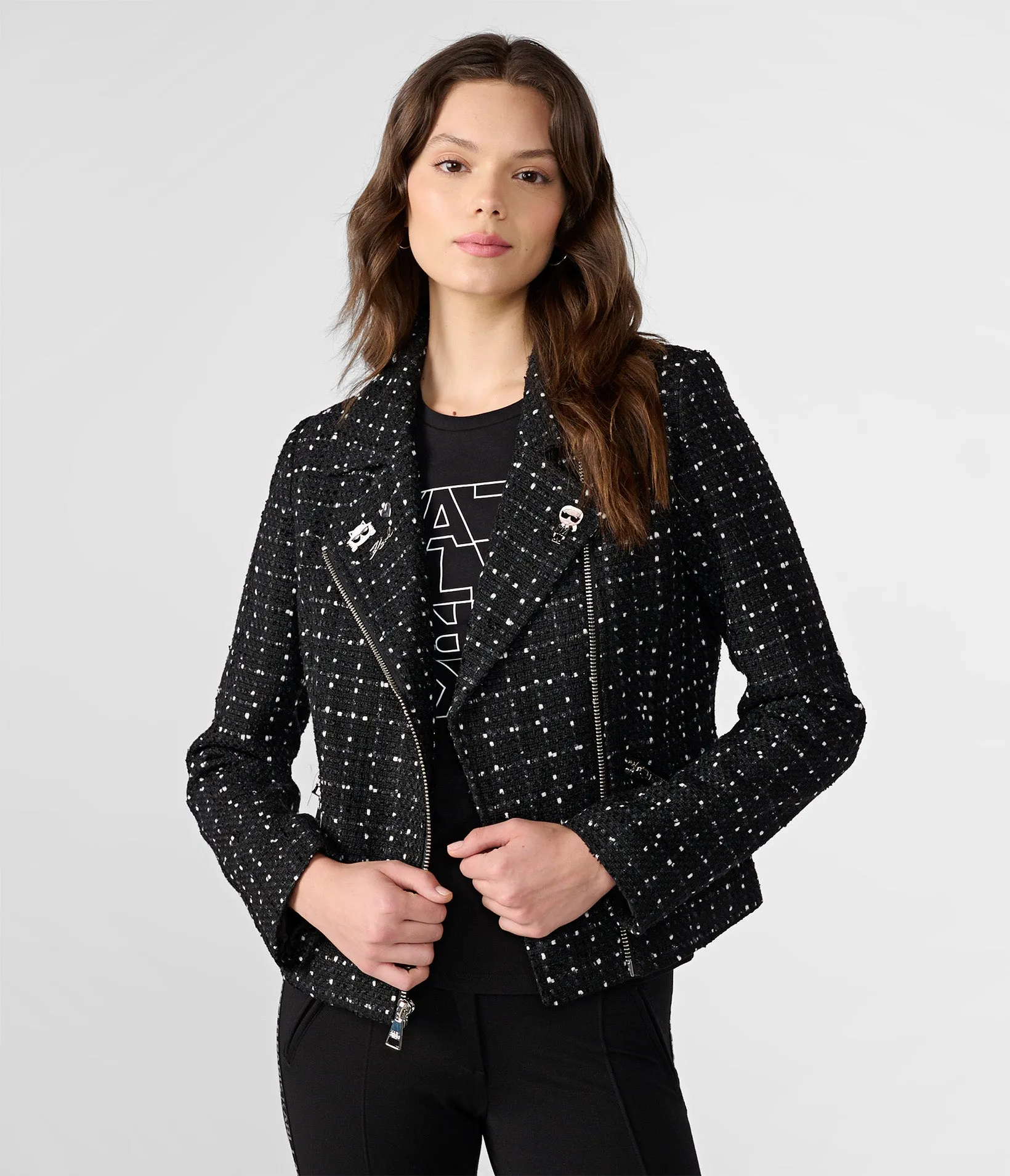 TWEED MOTO JACKET sold by Karl Lagerfeld Paris