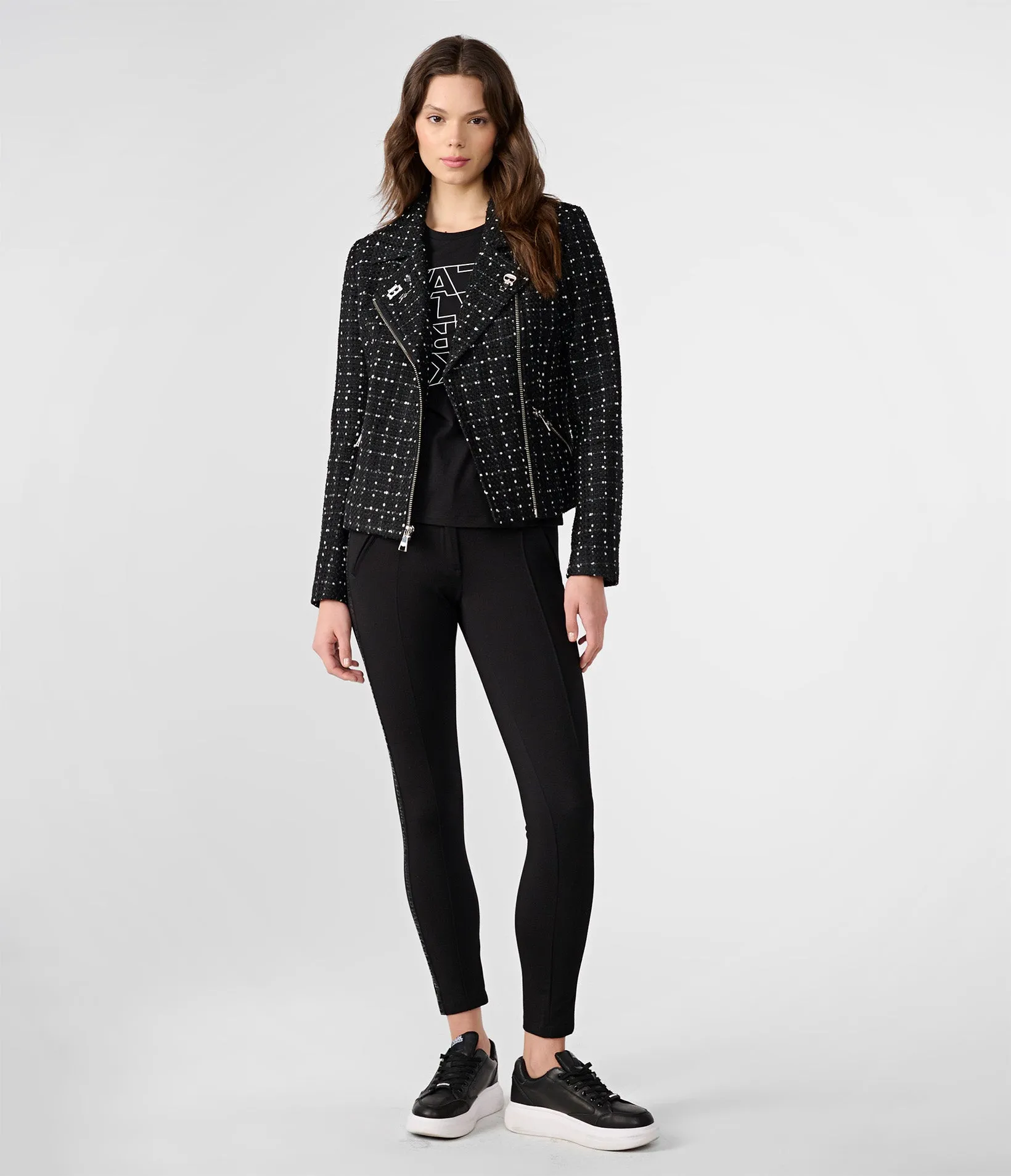 TWEED MOTO JACKET sold by Karl Lagerfeld Paris product image thumbnail 4
