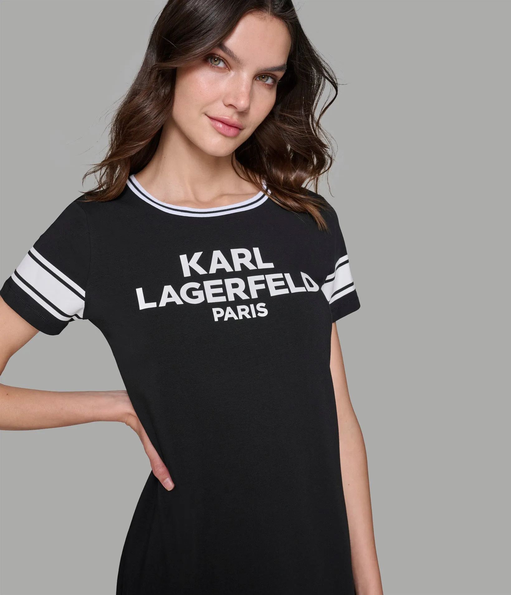 LOGO TEE DRESS sold by Karl Lagerfeld Paris product image thumbnail 3